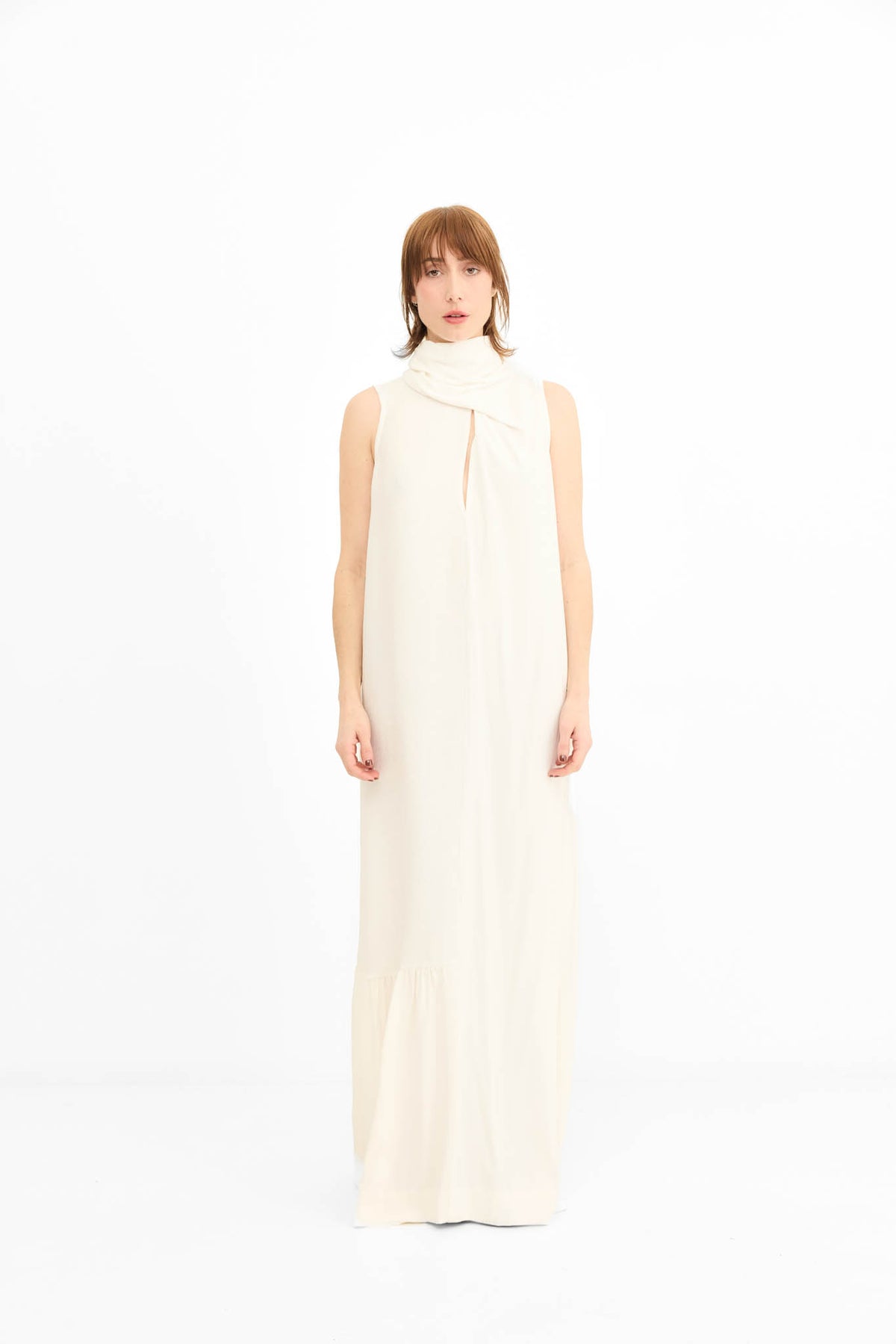 Edwina Dress with Frill - Milk