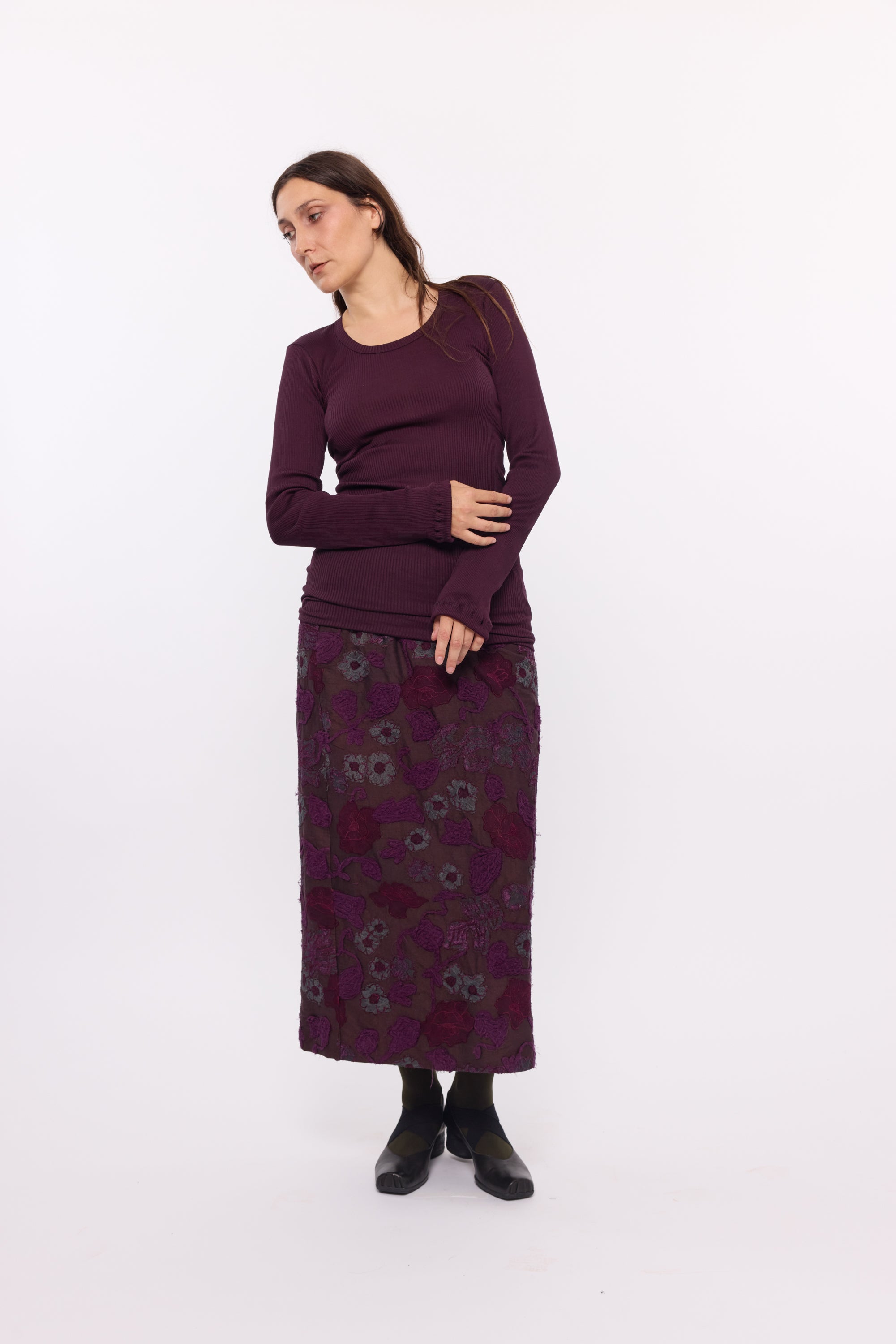 Long Sleeve T- Shirt - Plum