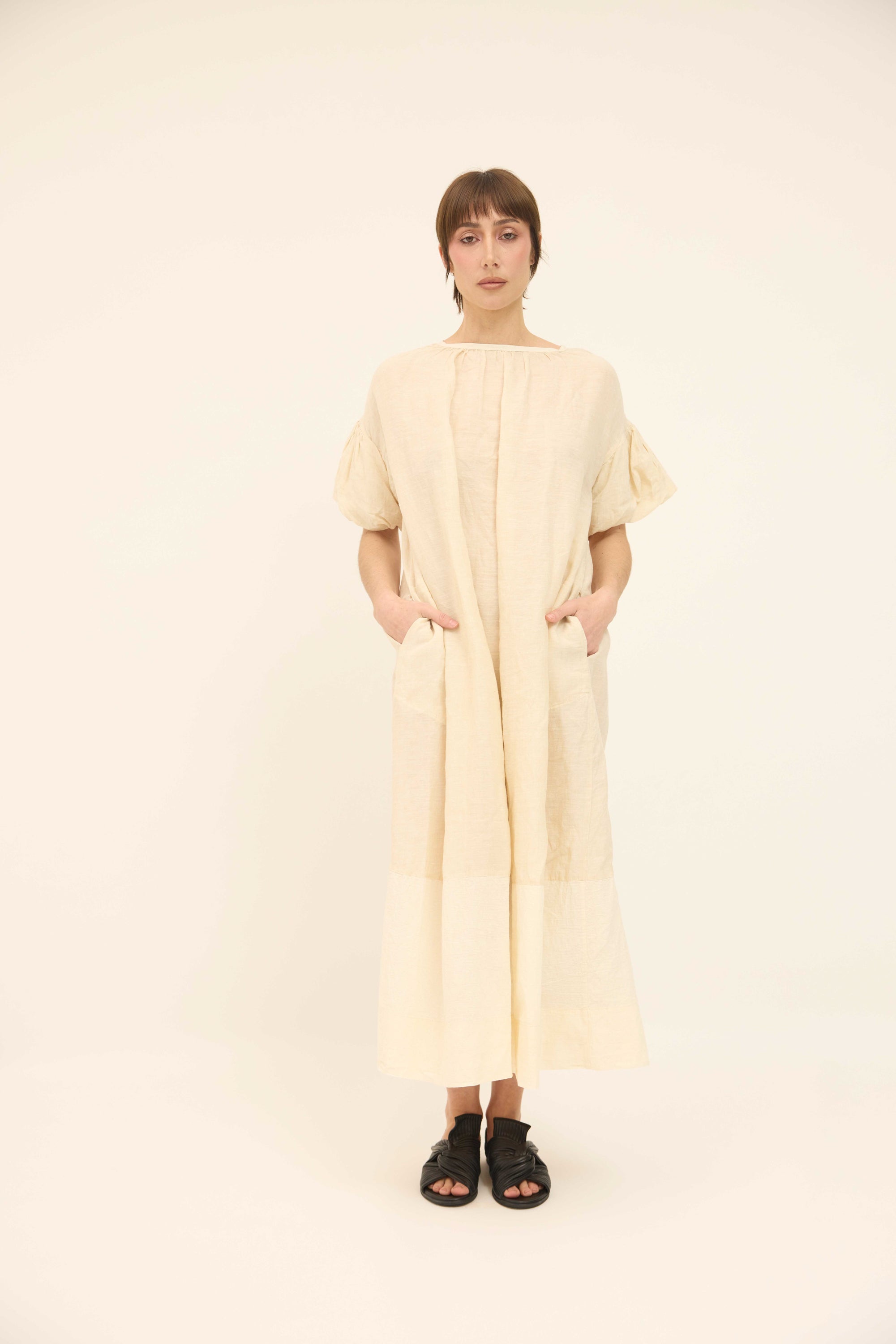 Emma Dress - Oat /Cream