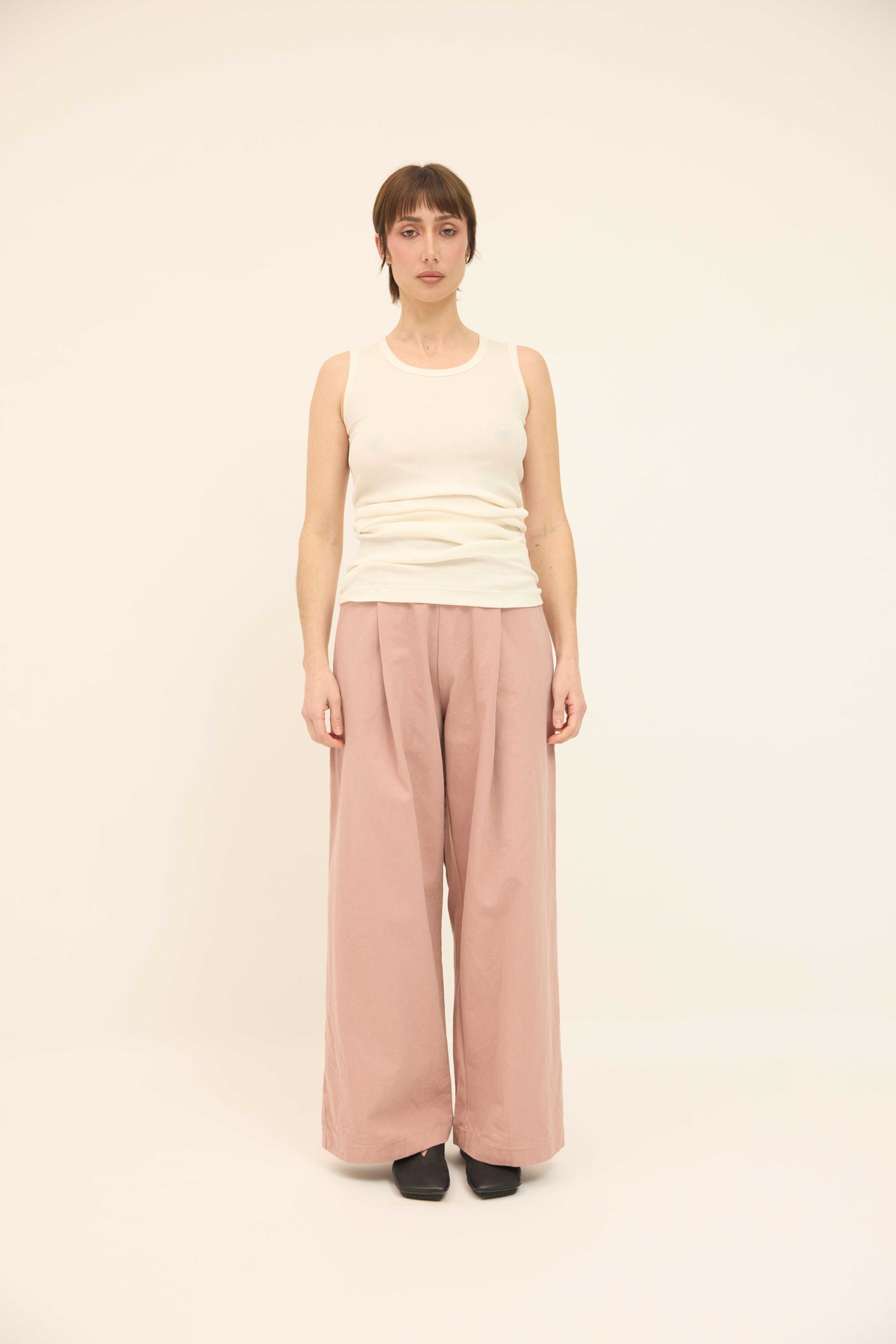 Simple Singlet -Cream