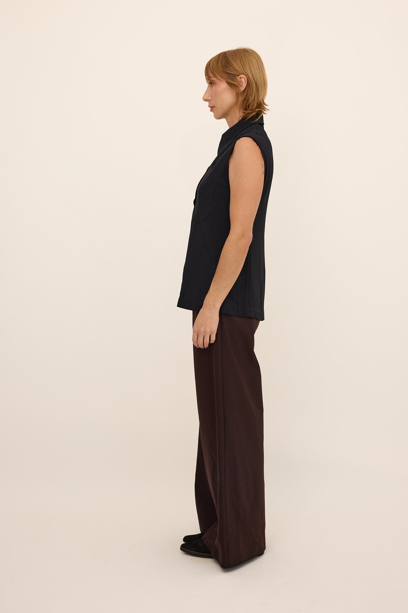 HEY JO Sleeveless Jacket - Black