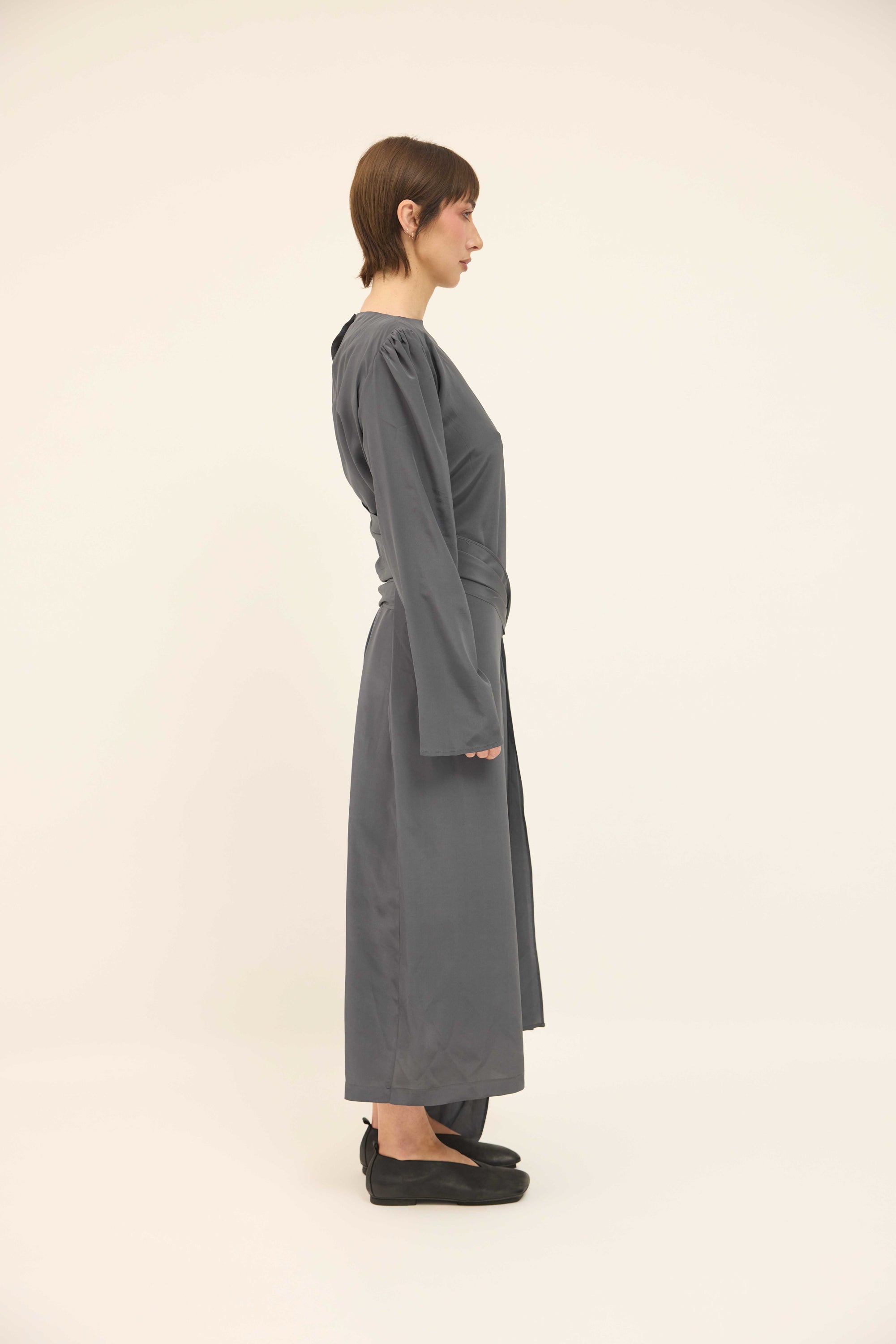 Grace Dress - Slate Silk