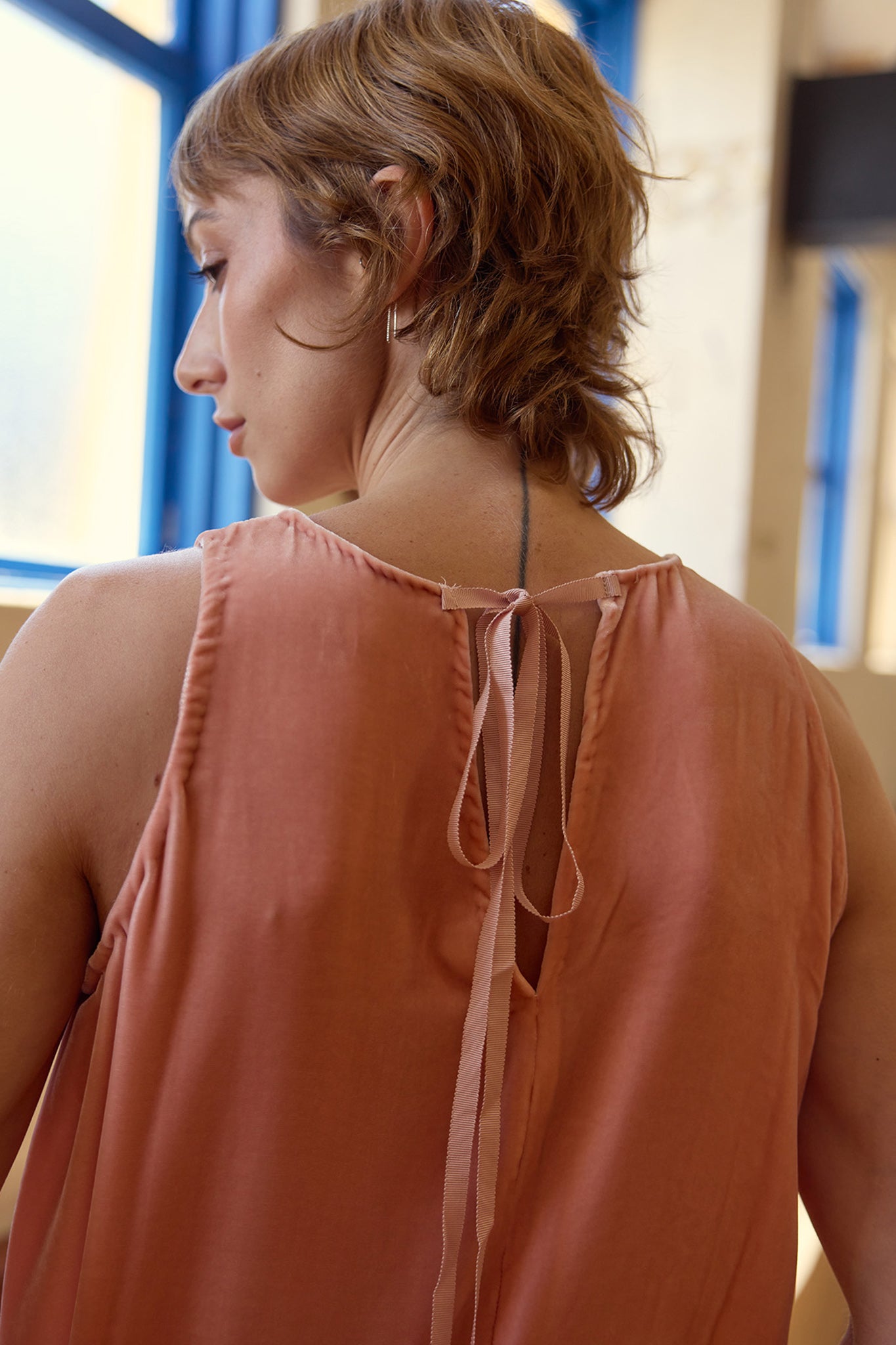 Sara's Dress - Peach Velvet