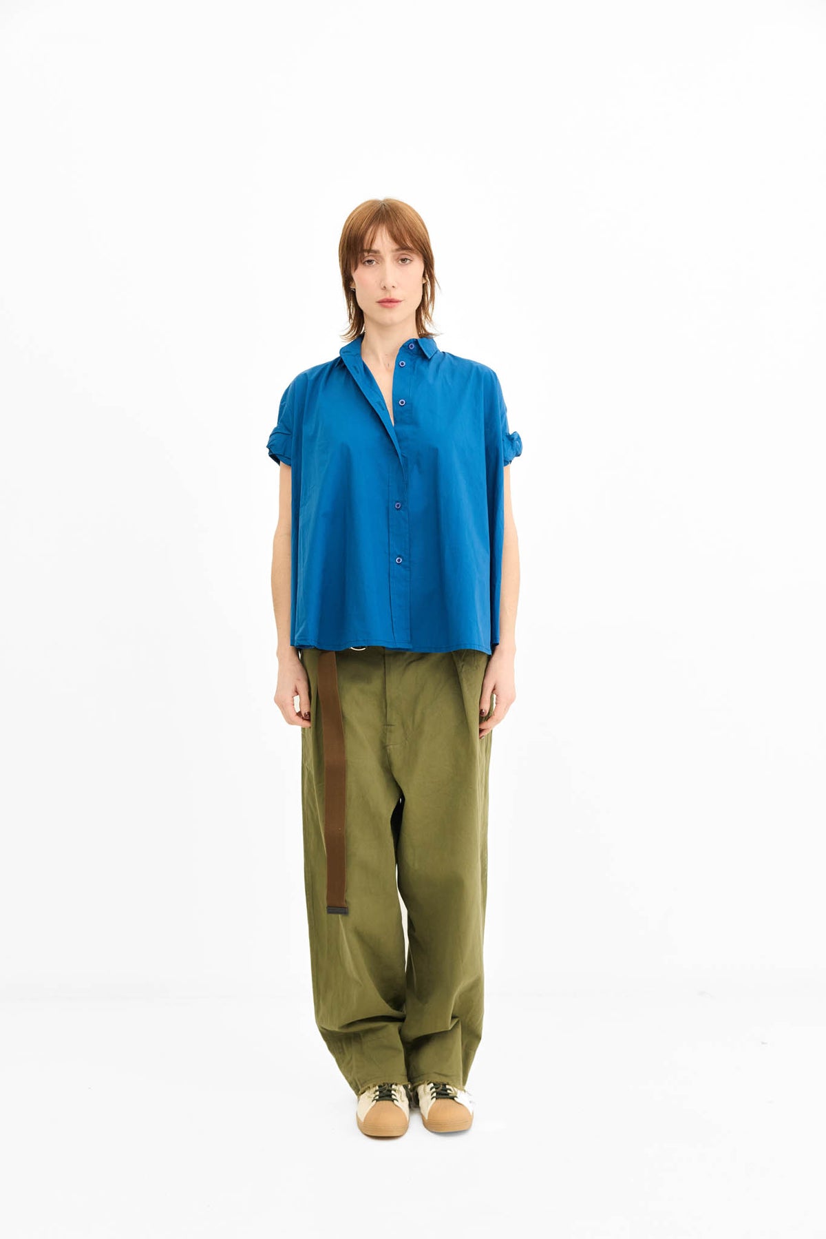 Rolled Sleeve Shirt - Kingfisher