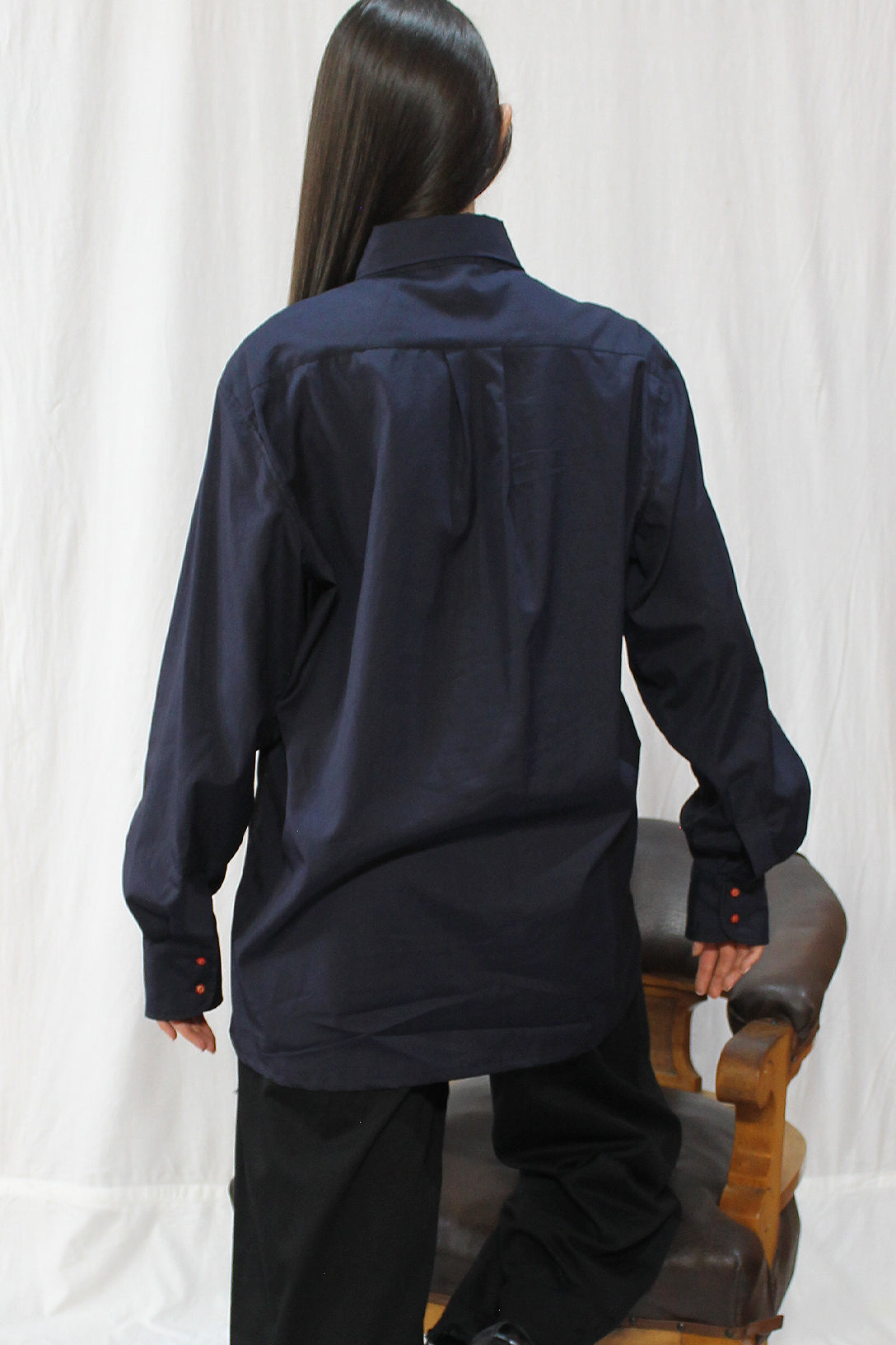 Freddy Frill Shirt / Blue-Black