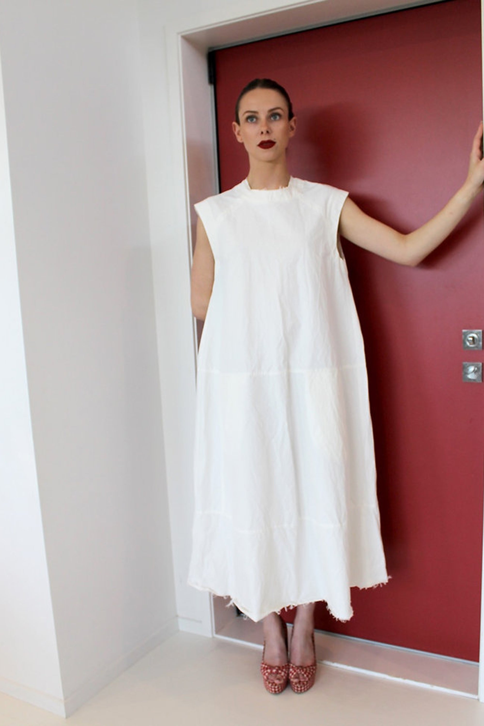 white trapeze dress Trapeze Dress / White