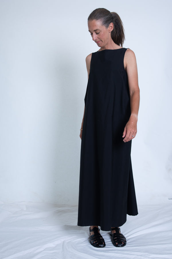 Lily Dress - Black cotton