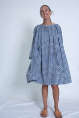 Sanders Dress - Blue Print Liberty cotton