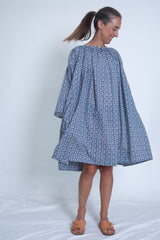 Sanders Dress - Blue Print Liberty cotton