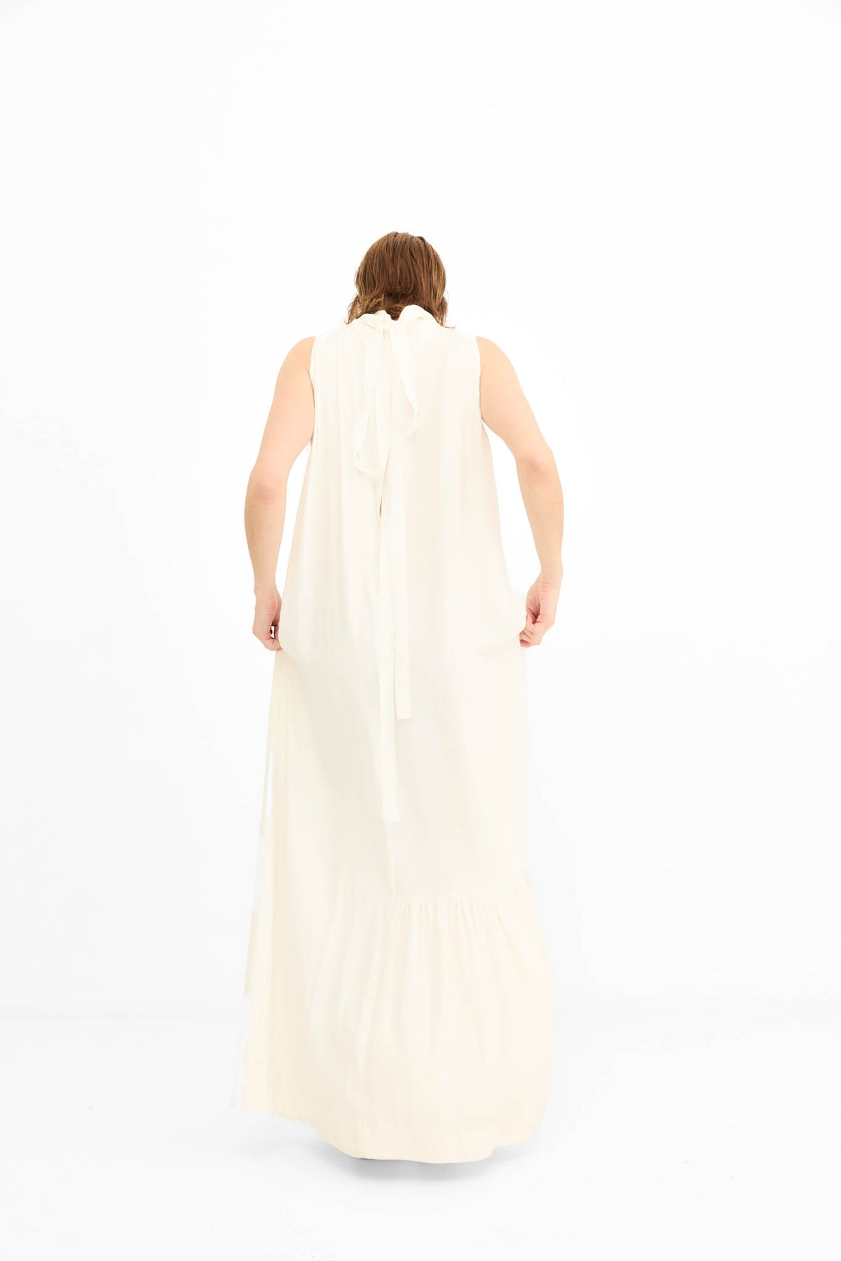 Edwina Dress with  Frill - Milk