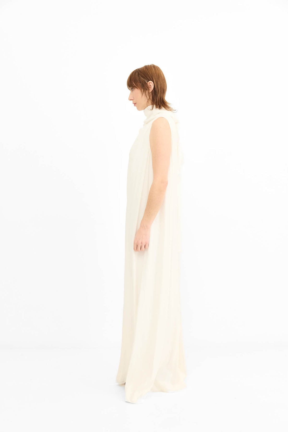 Edwina Dress with  Frill - Milk