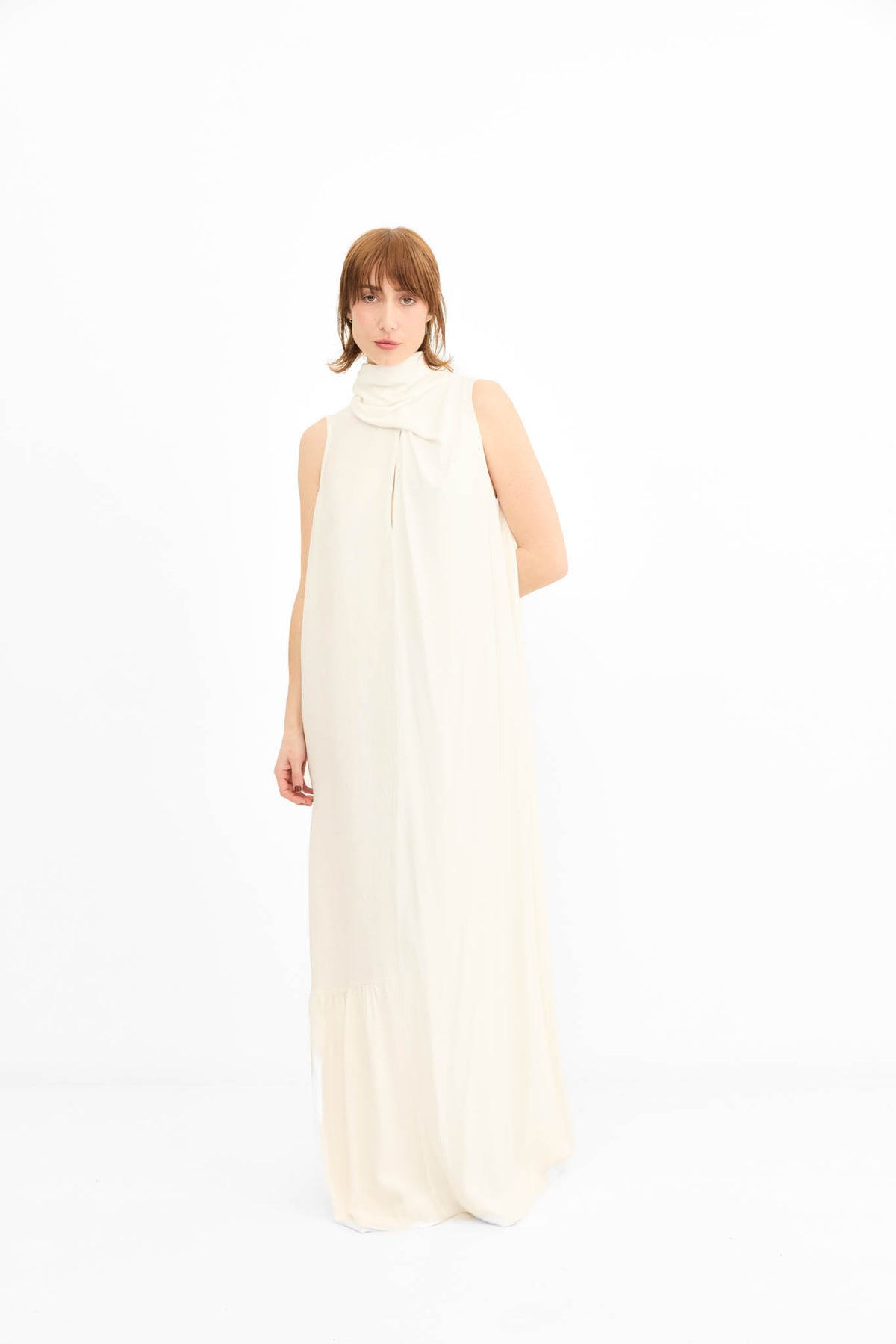 Edwina Dress with  Frill - Milk