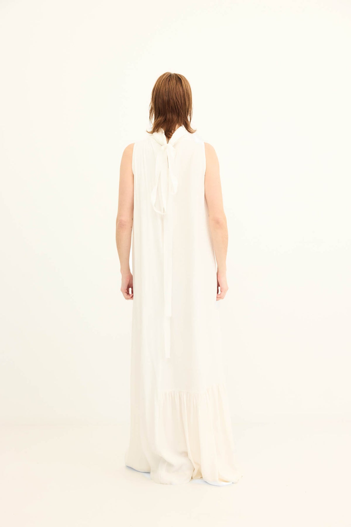Edwina Dress with  Frill - Milk