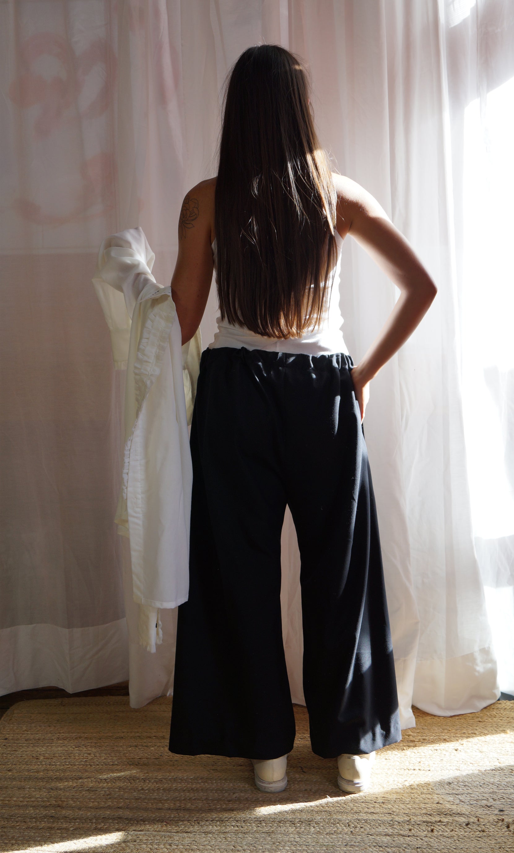 Frankie Pants - Black Wool Suiting