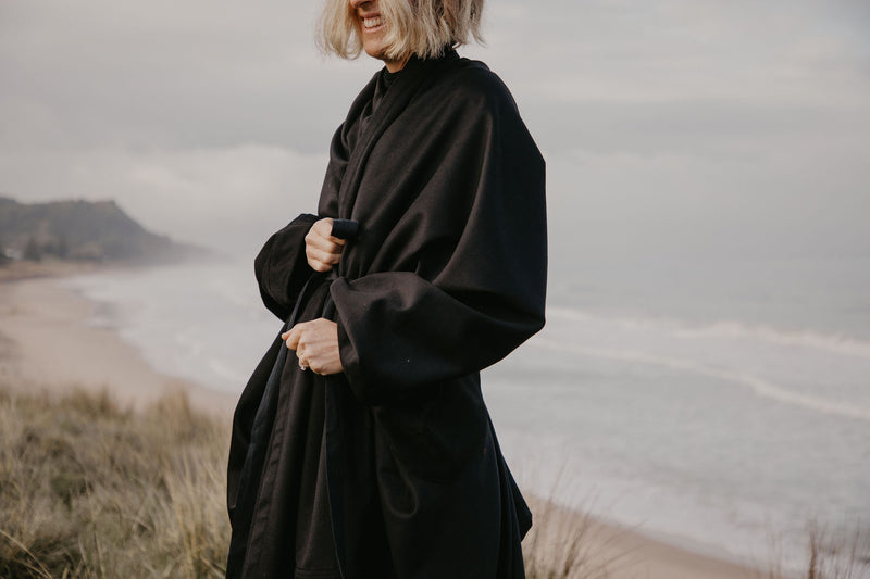 Cape Coat  - Black