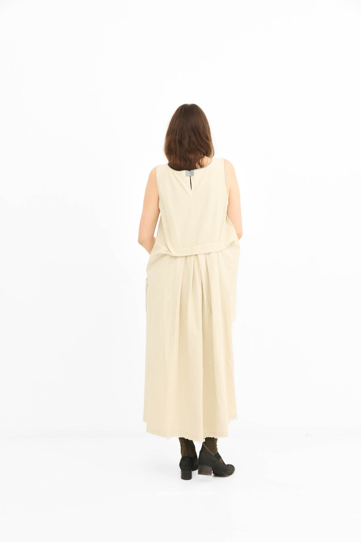 Lily Dress Denim - Oat