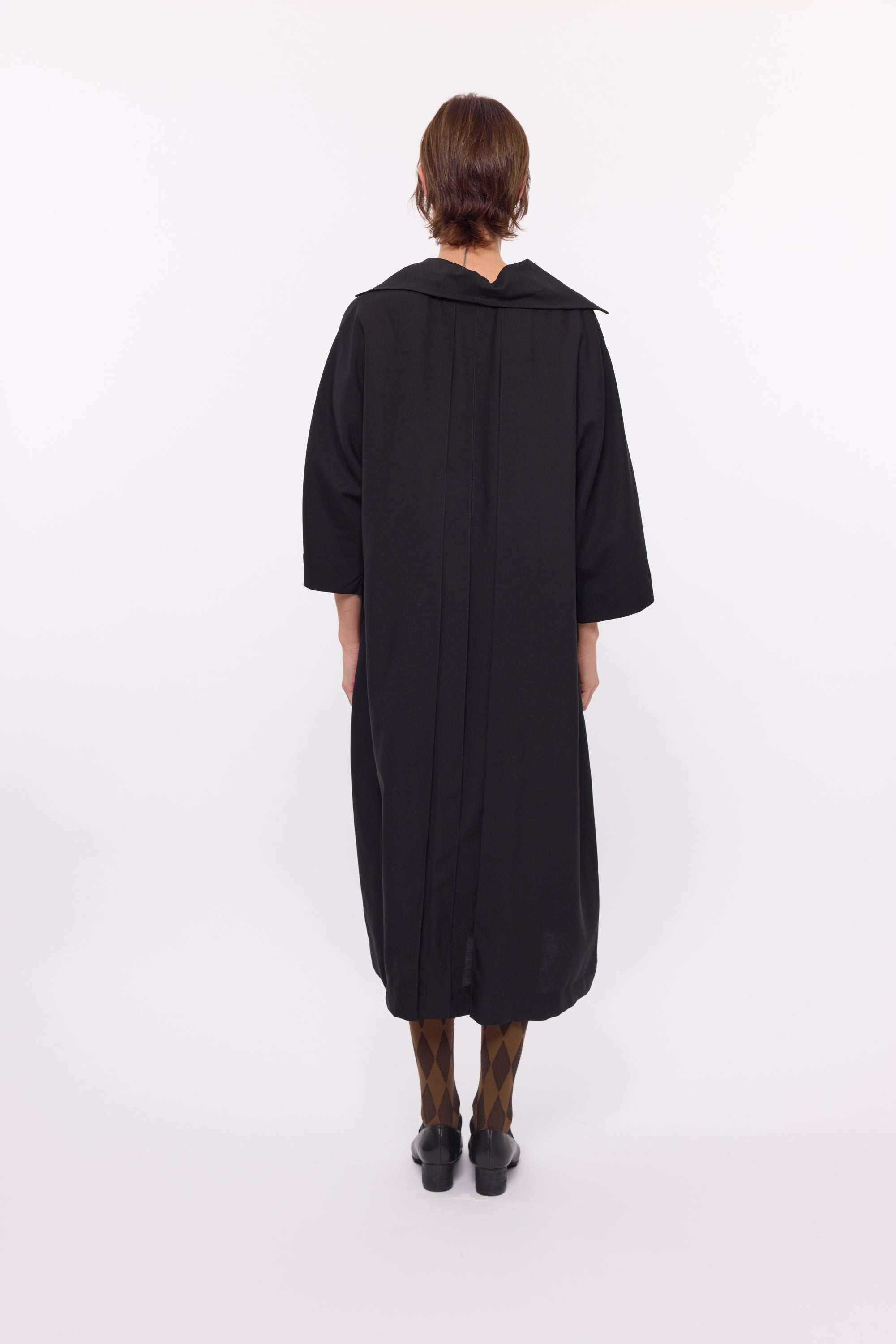 Tilda Dress - Black wool suiting