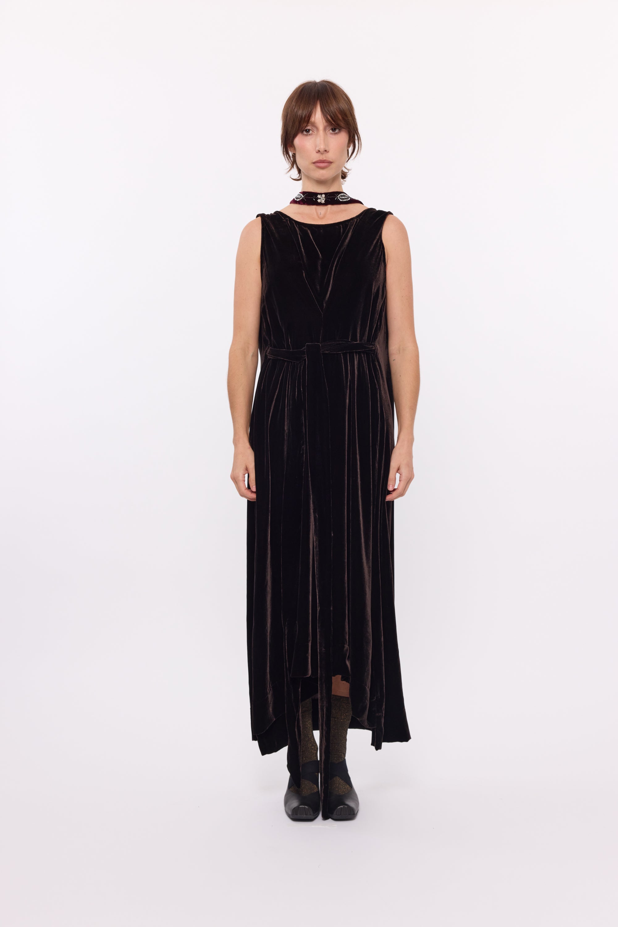 Florence Dress - Chocolate Velvet
