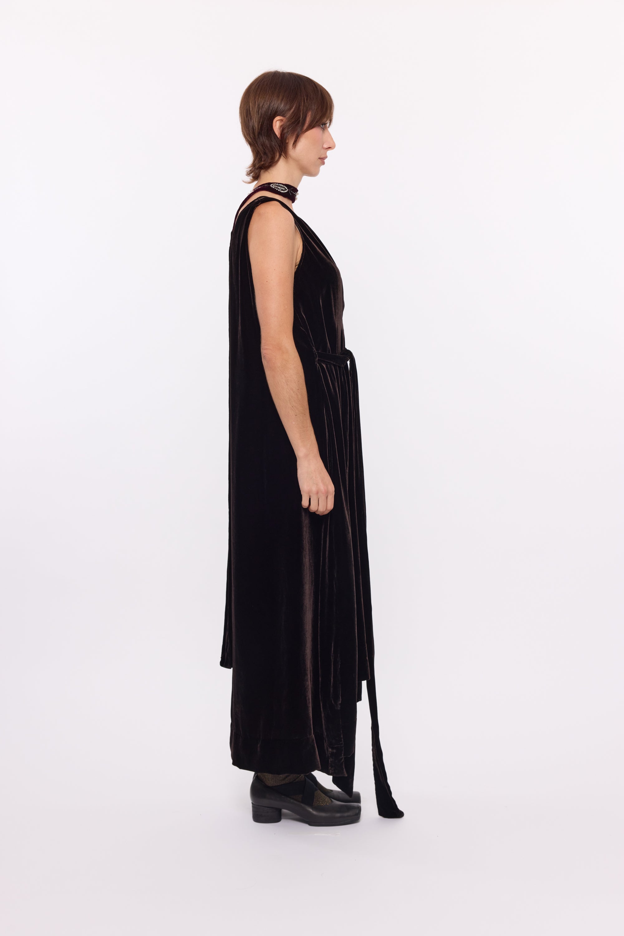 Florence Dress - Chocolate Velvet