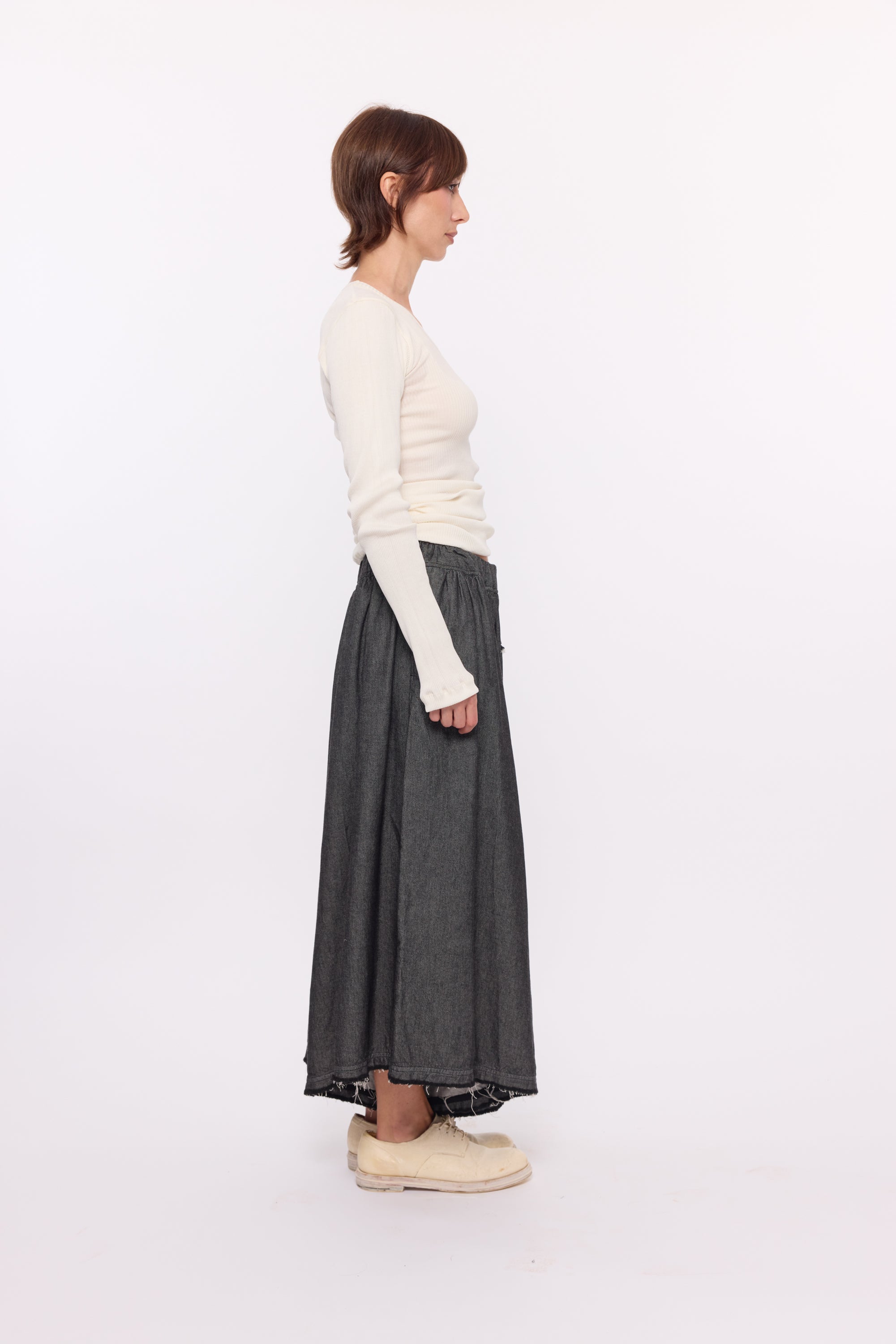 Nellie Culottes - Washed  Black denim