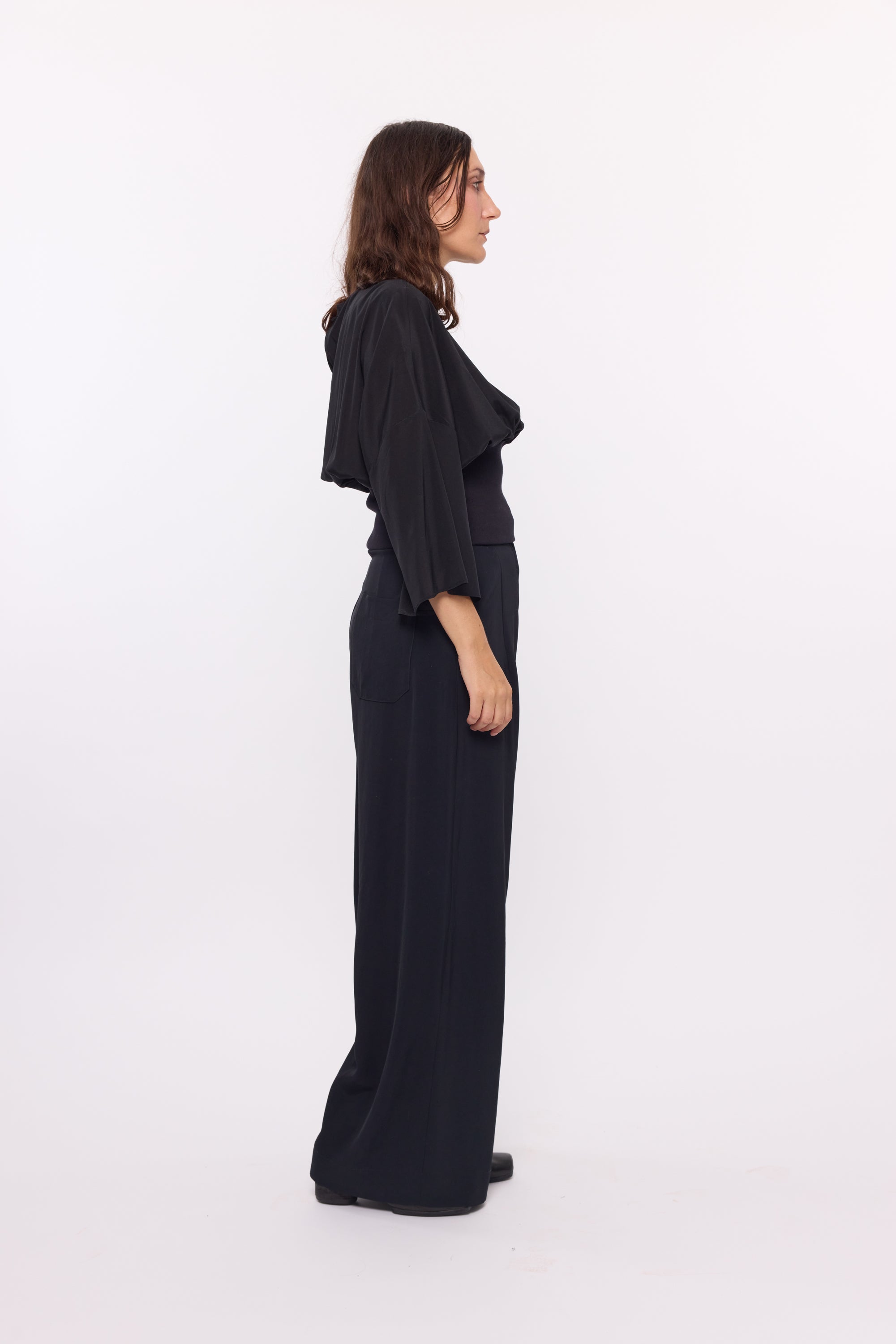 Carter Pants - Black Japanese Triacetate