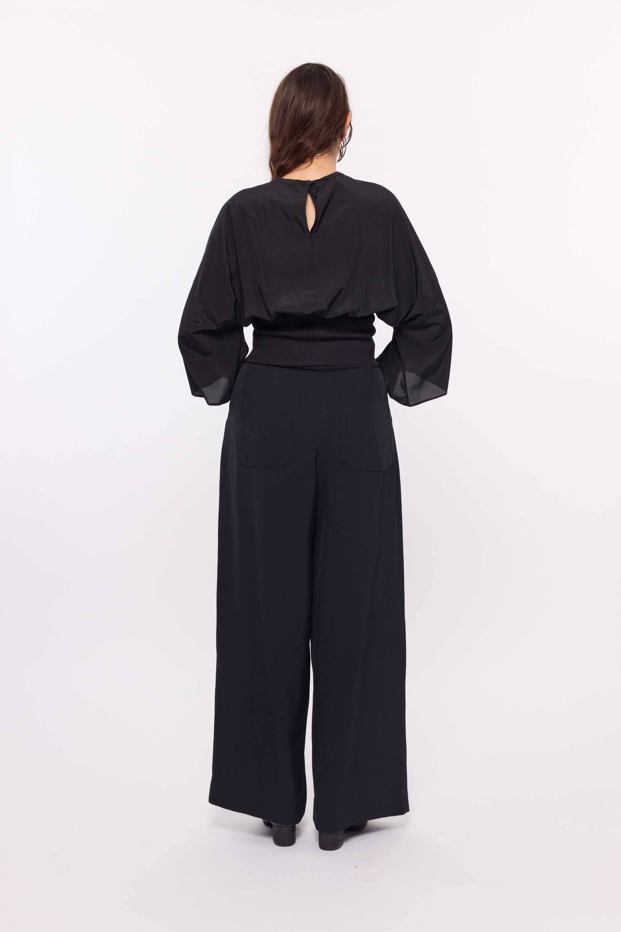 Carter Pants - Black Japanese Triacetate