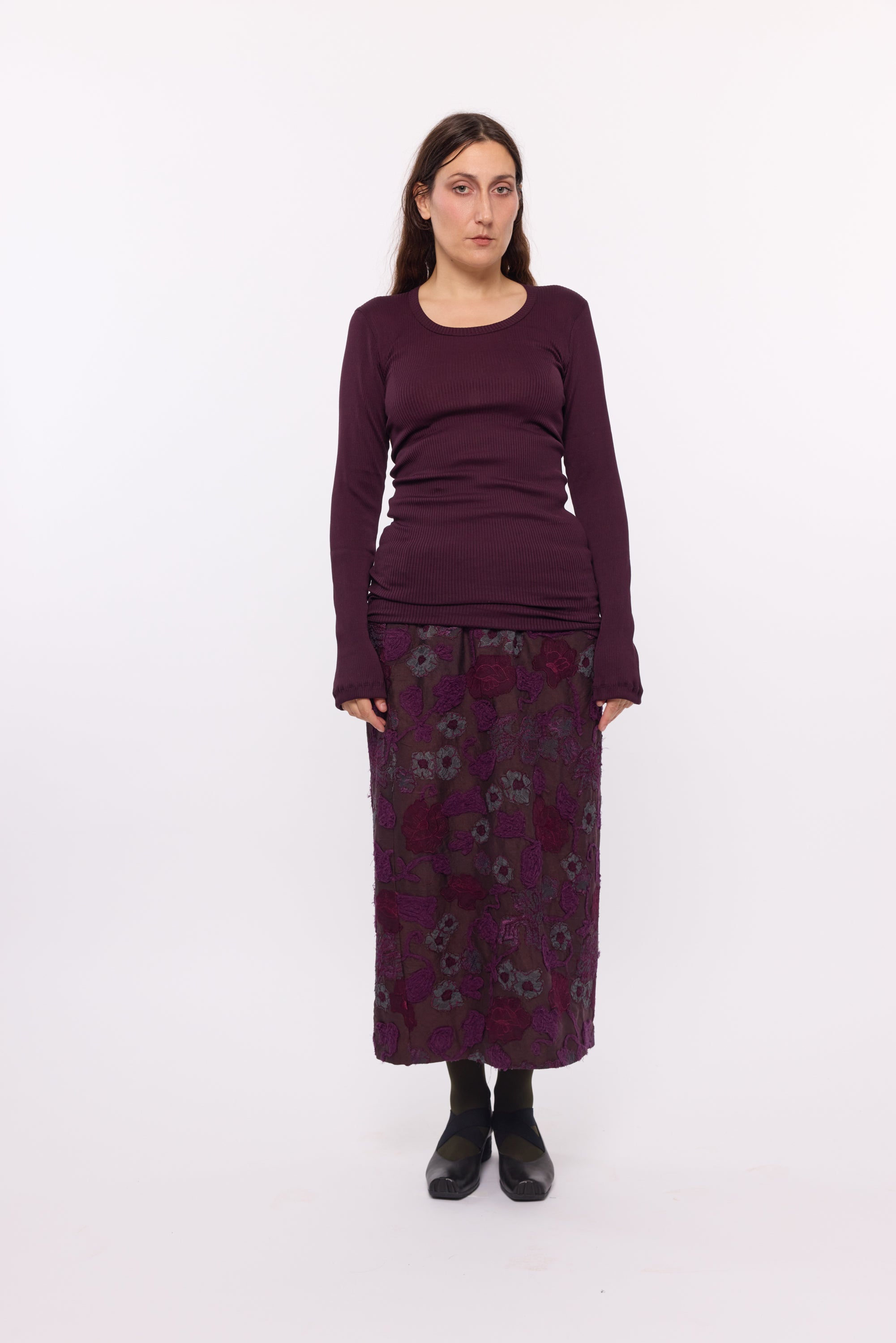 Long Sleeve T- Shirt - Plum