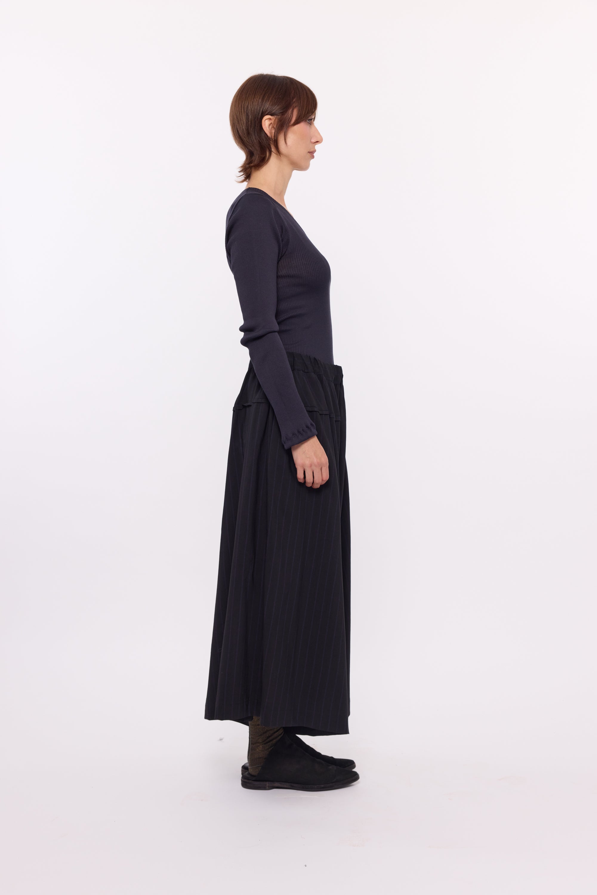 Nellie Culottes - Black cotton Velvet