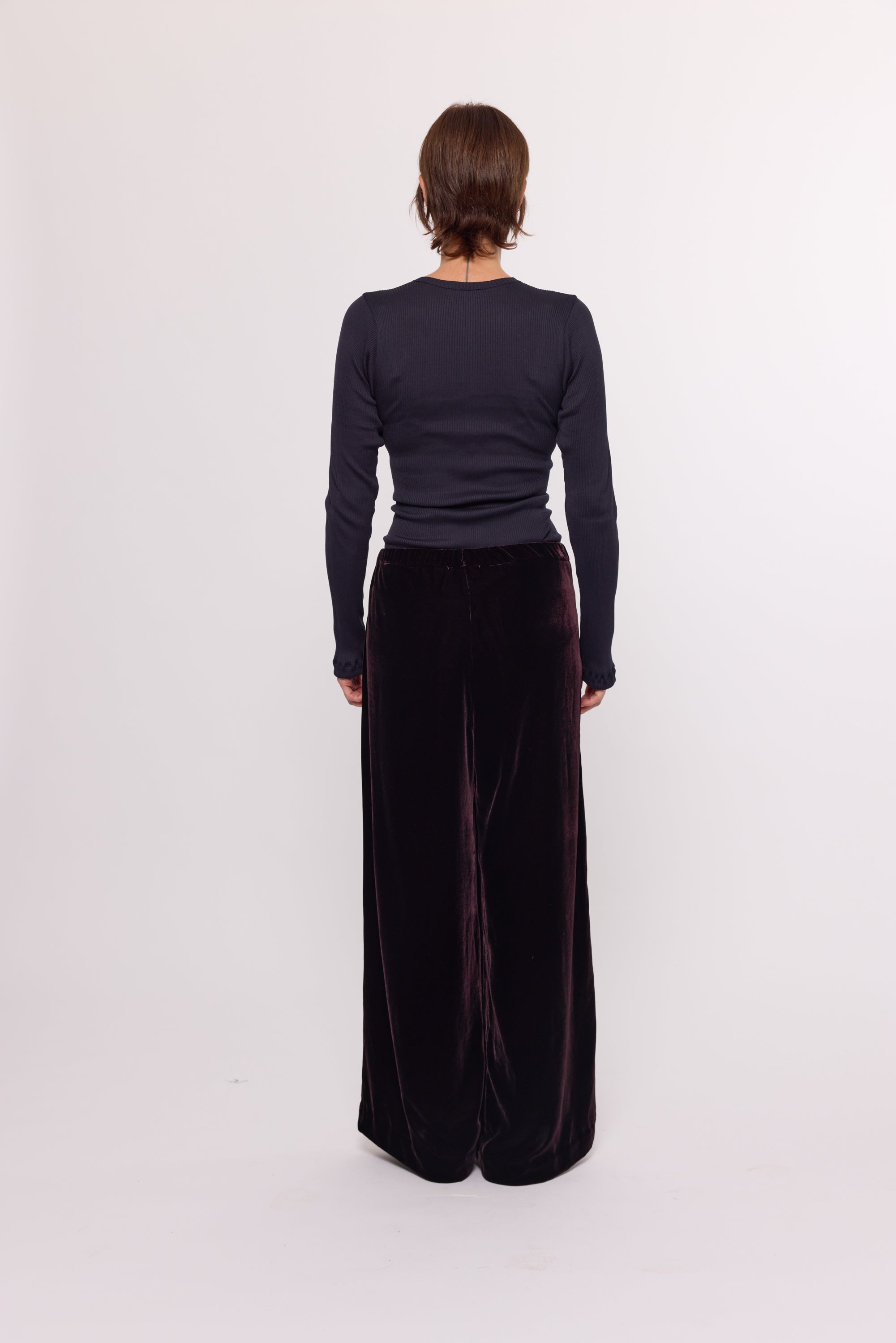 Simple Pants with Pockets - Plum