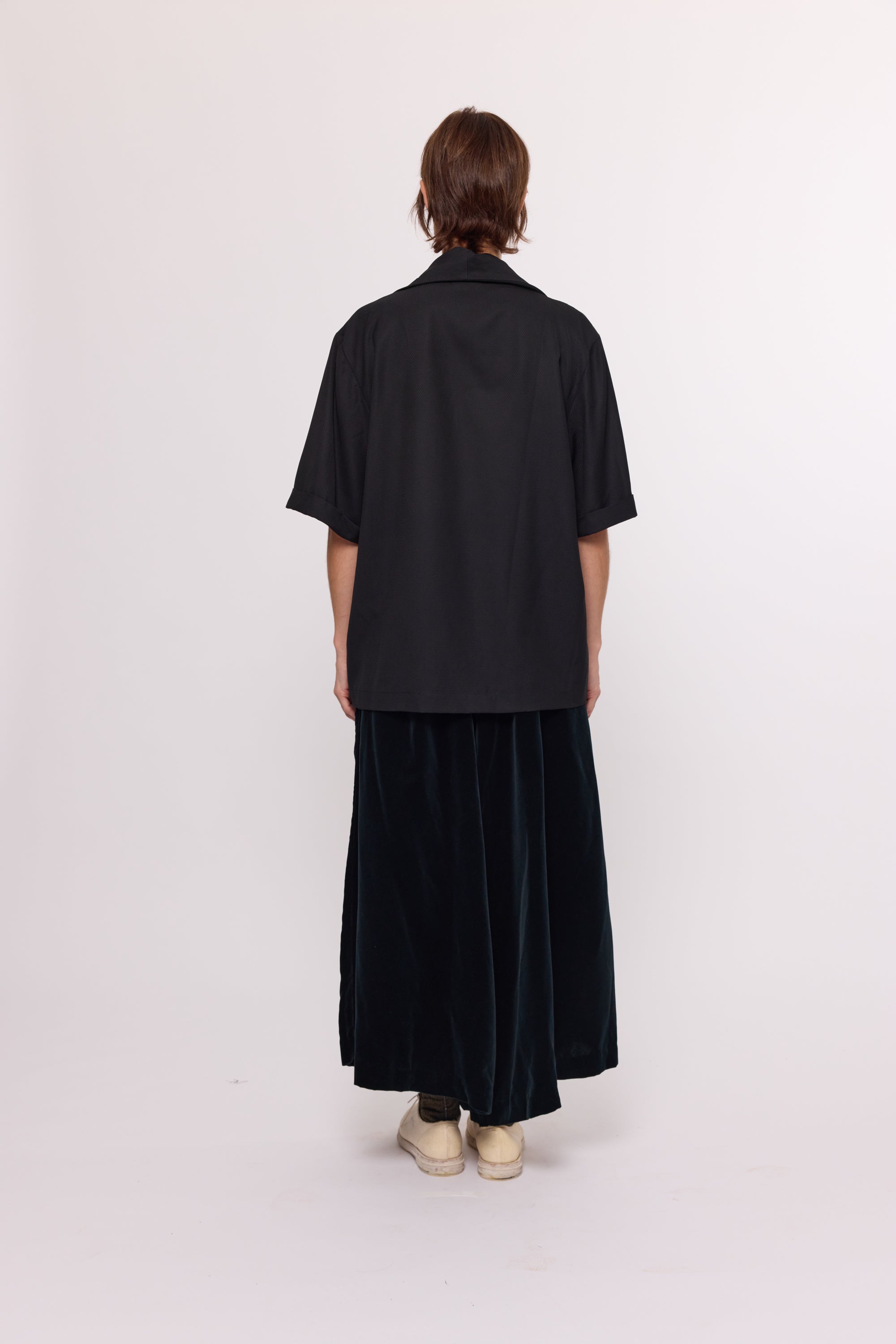 Tilda Shirt - Black Silk wool