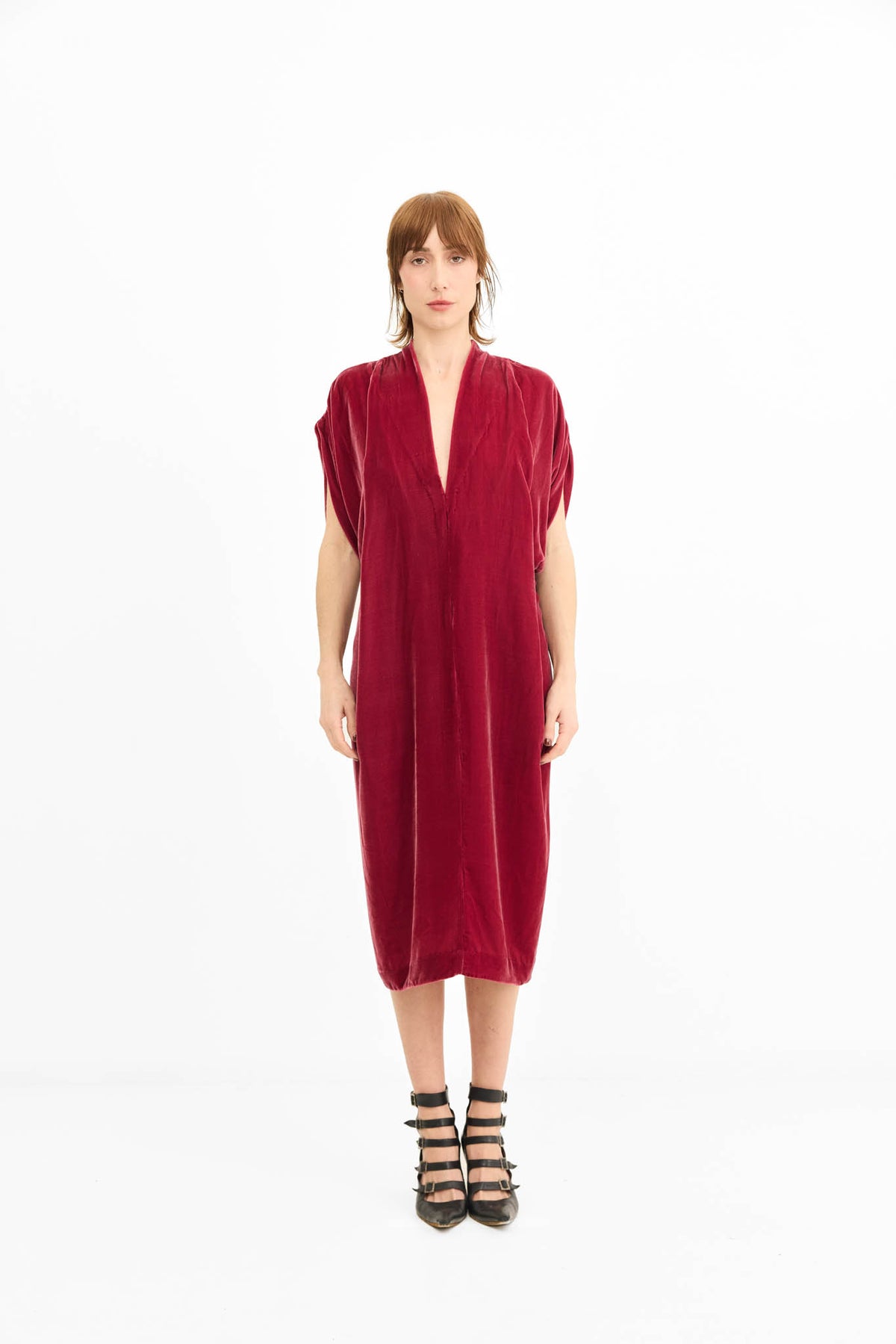 Kimono Dress - Deep Rose