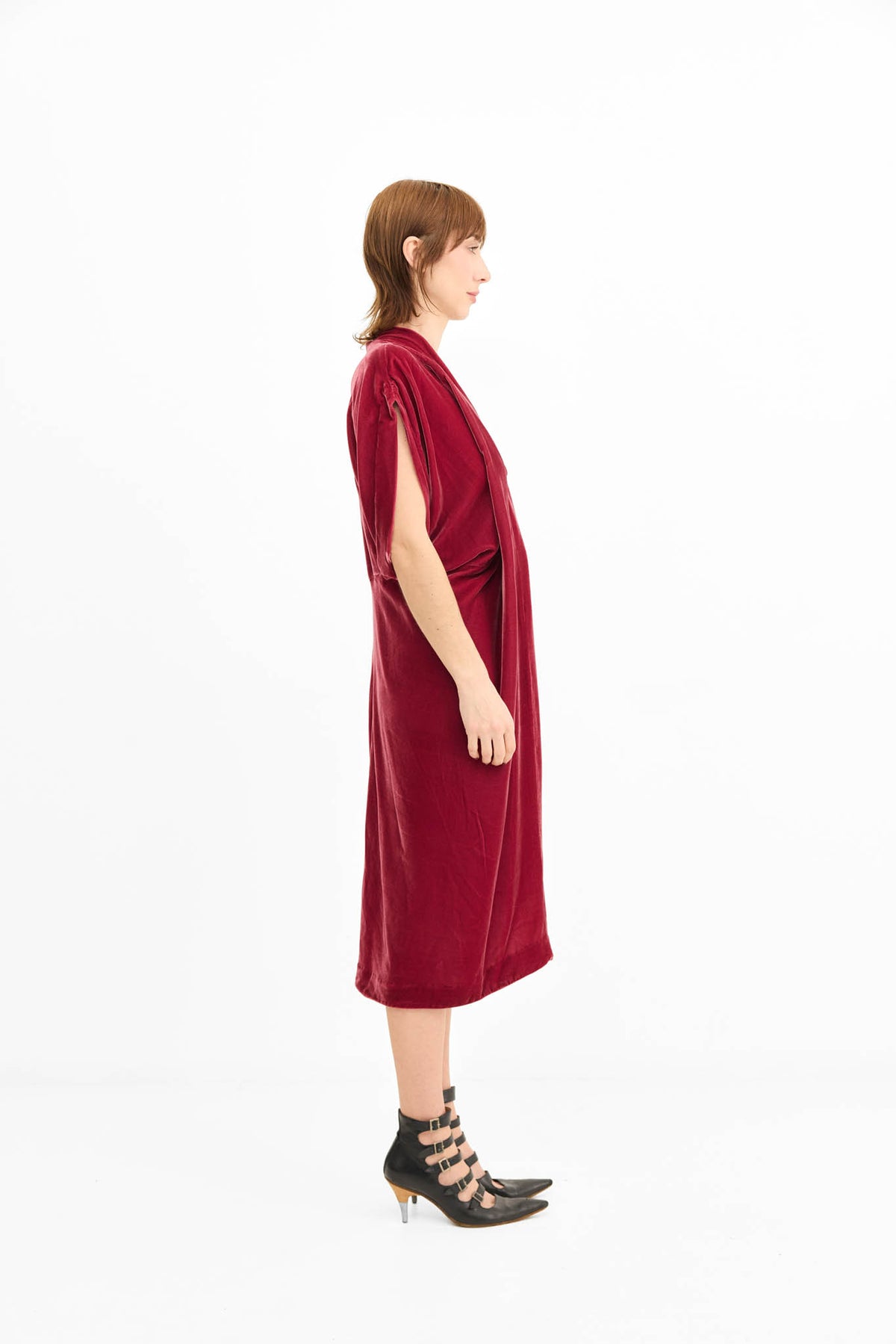 Kimono Dress - Deep Rose