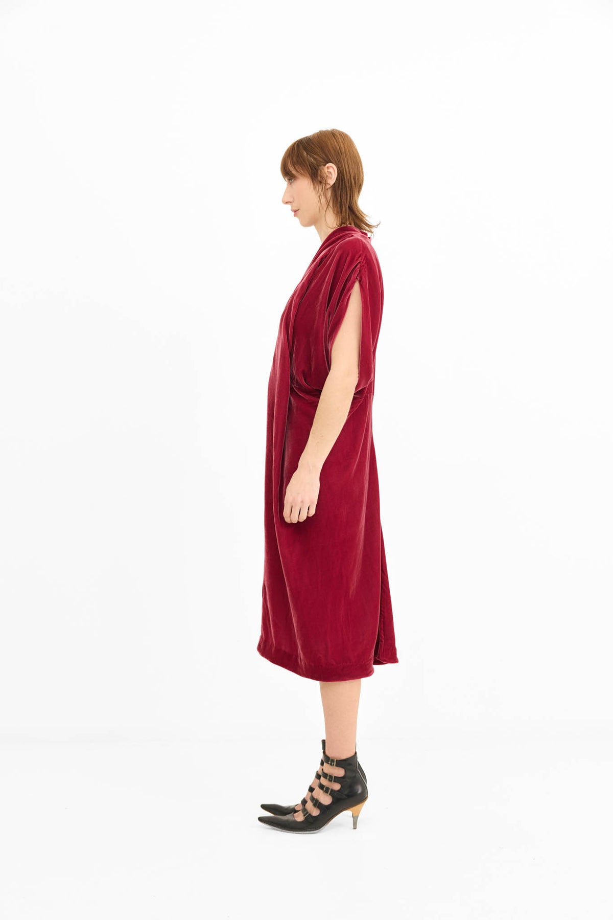 Kimono Dress - Deep Rose