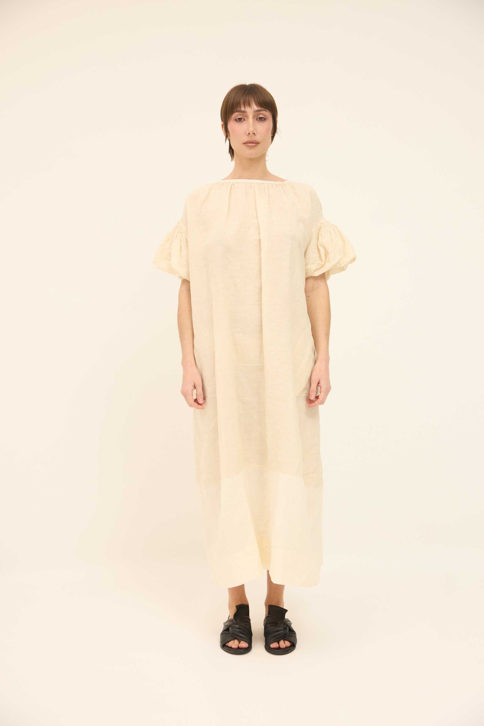 Emma Dress - Oat /Cream