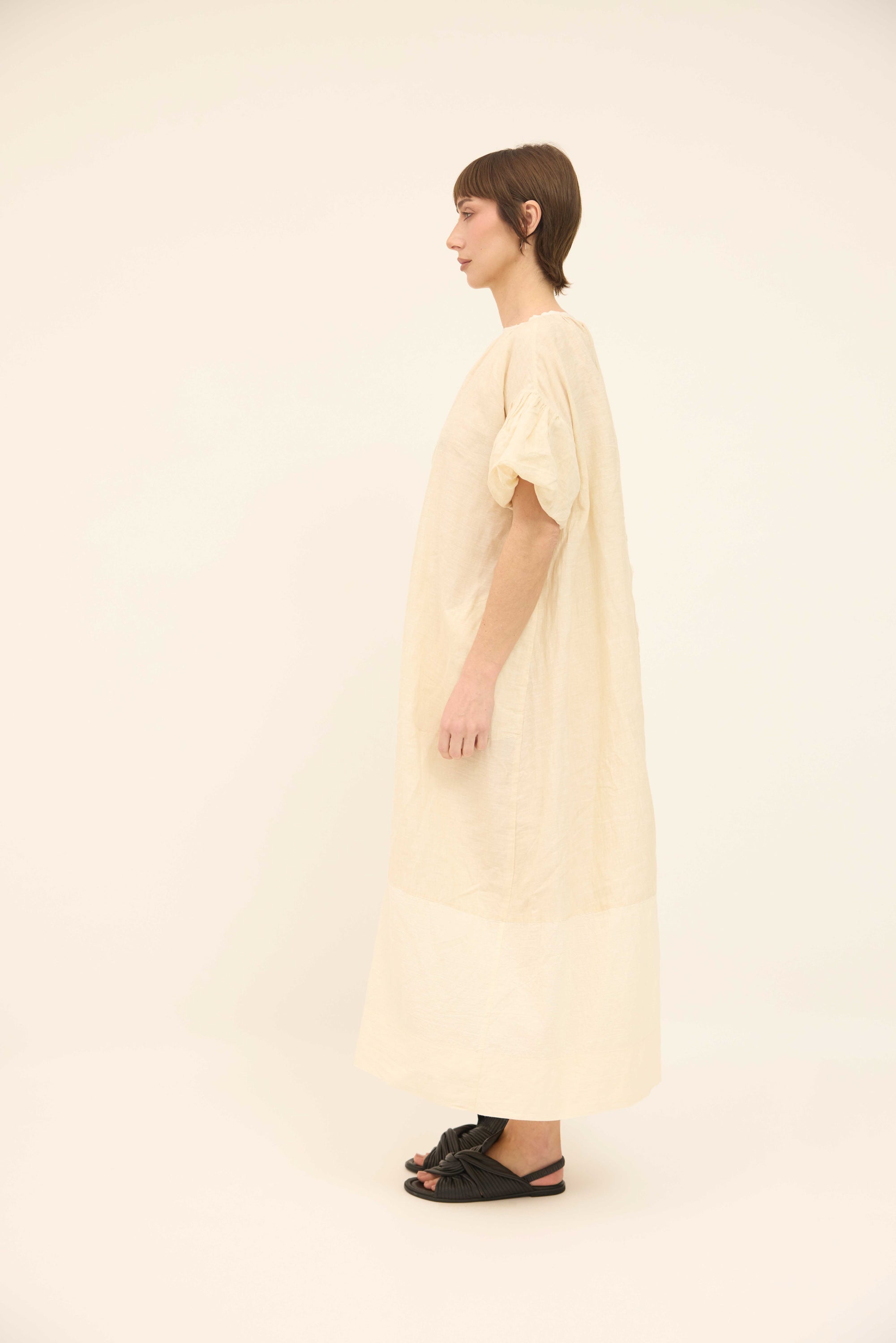 Emma Dress - Oat /Cream