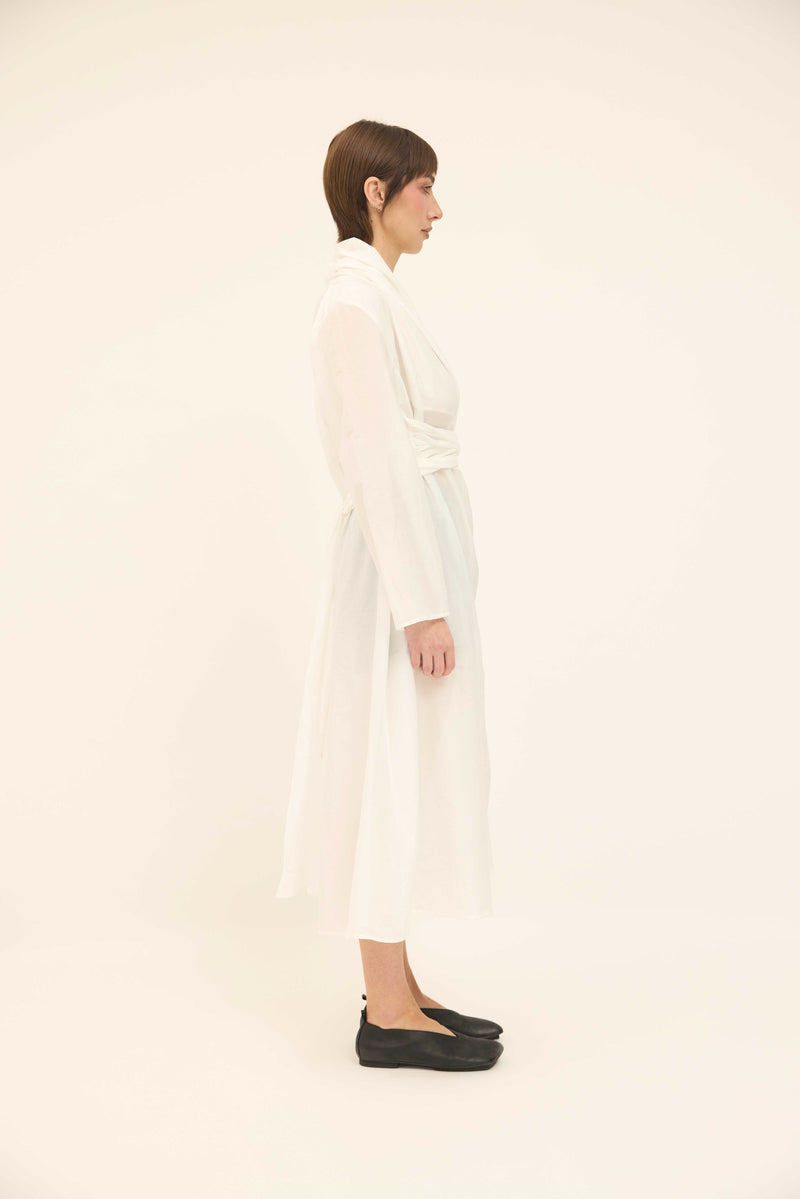 Brooke Dress - Sheer White