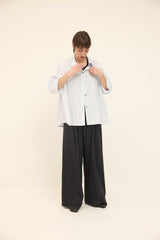 Anna Shirt - Soft Blue / White stripes