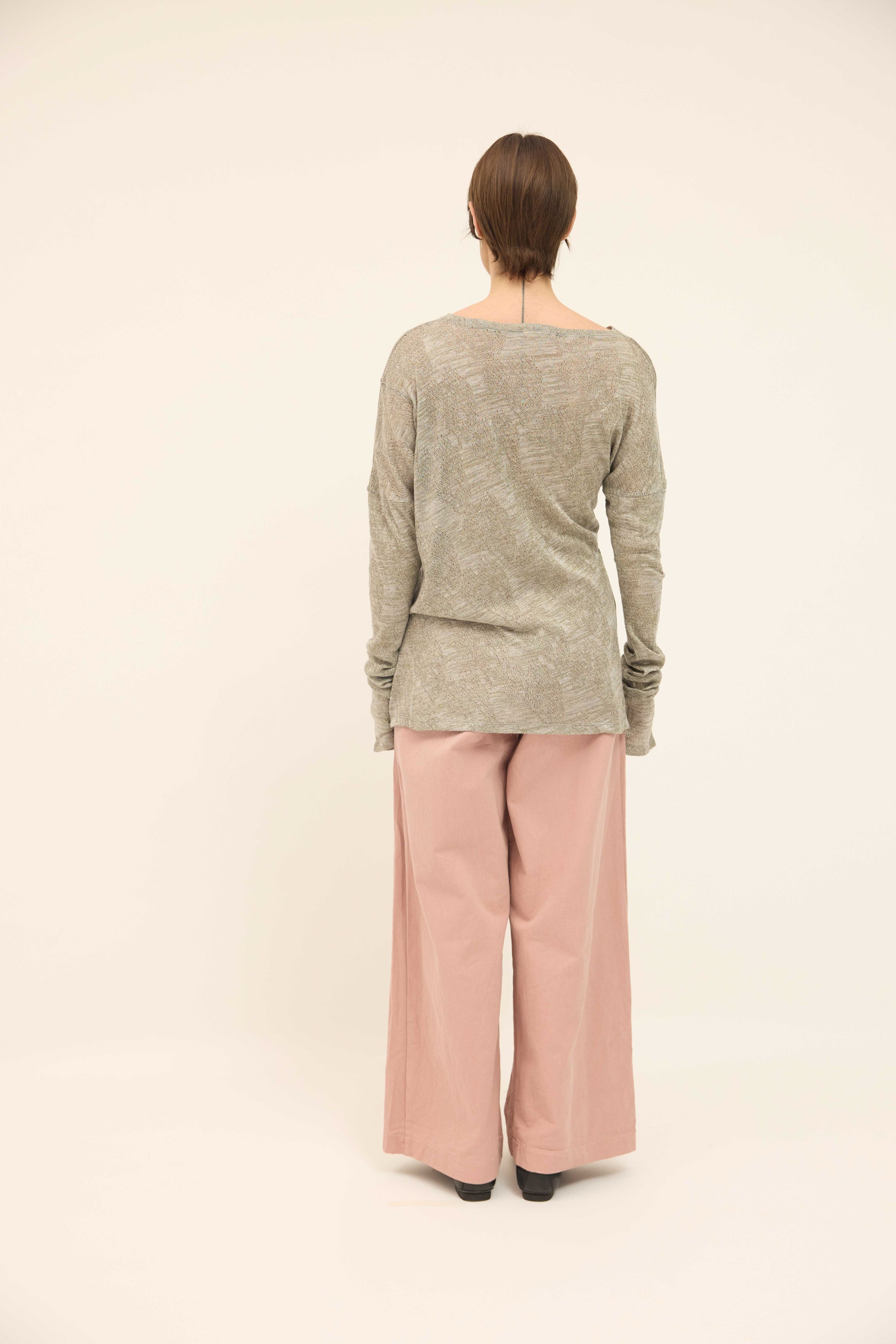 Pocket Tee - Grey/ Gold Metallic