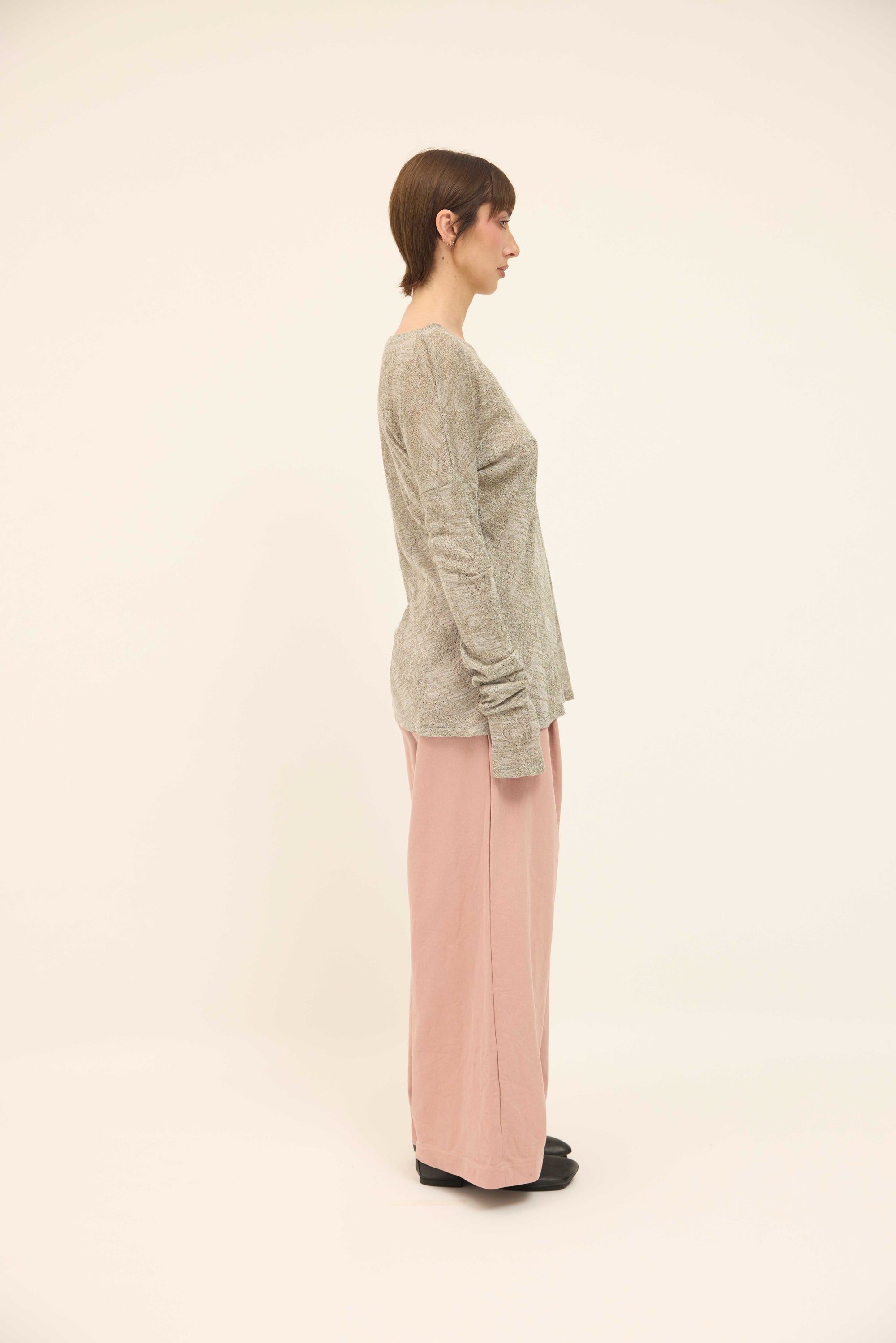 Pocket Tee - Grey/ Gold Metallic