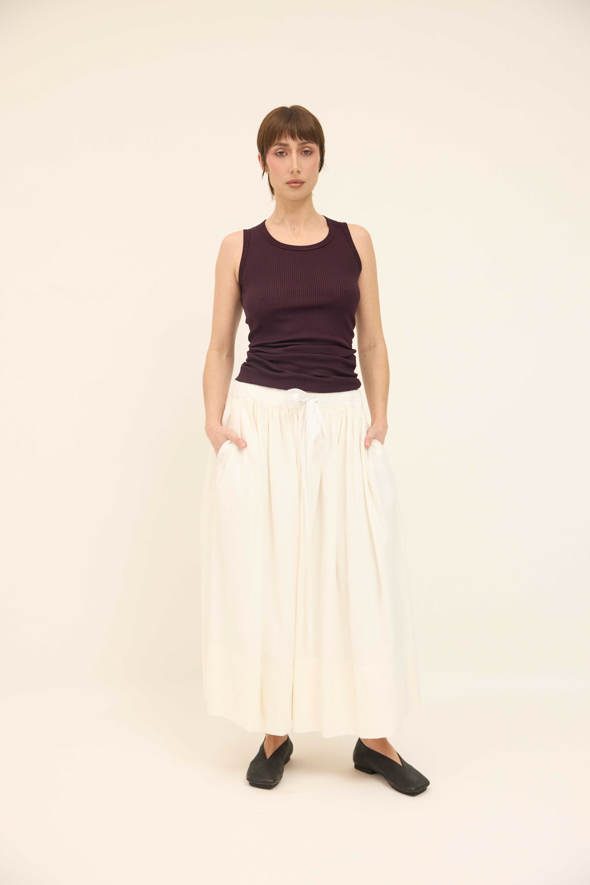 Gathered Skirt - Milk