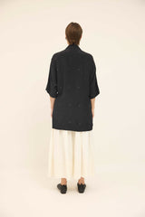 Tie Shirt - Black with spot