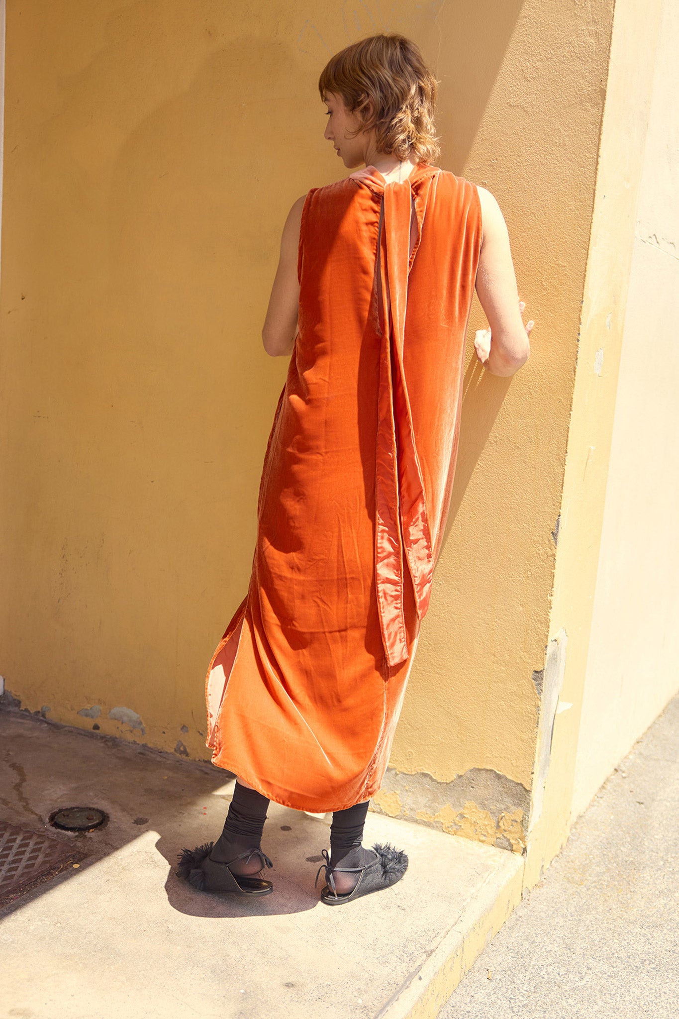 Felix Dress - Rust Velvet