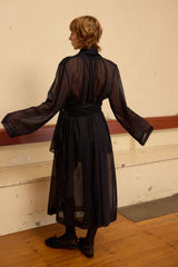 Brooke Dress - Black Sheer Cotton