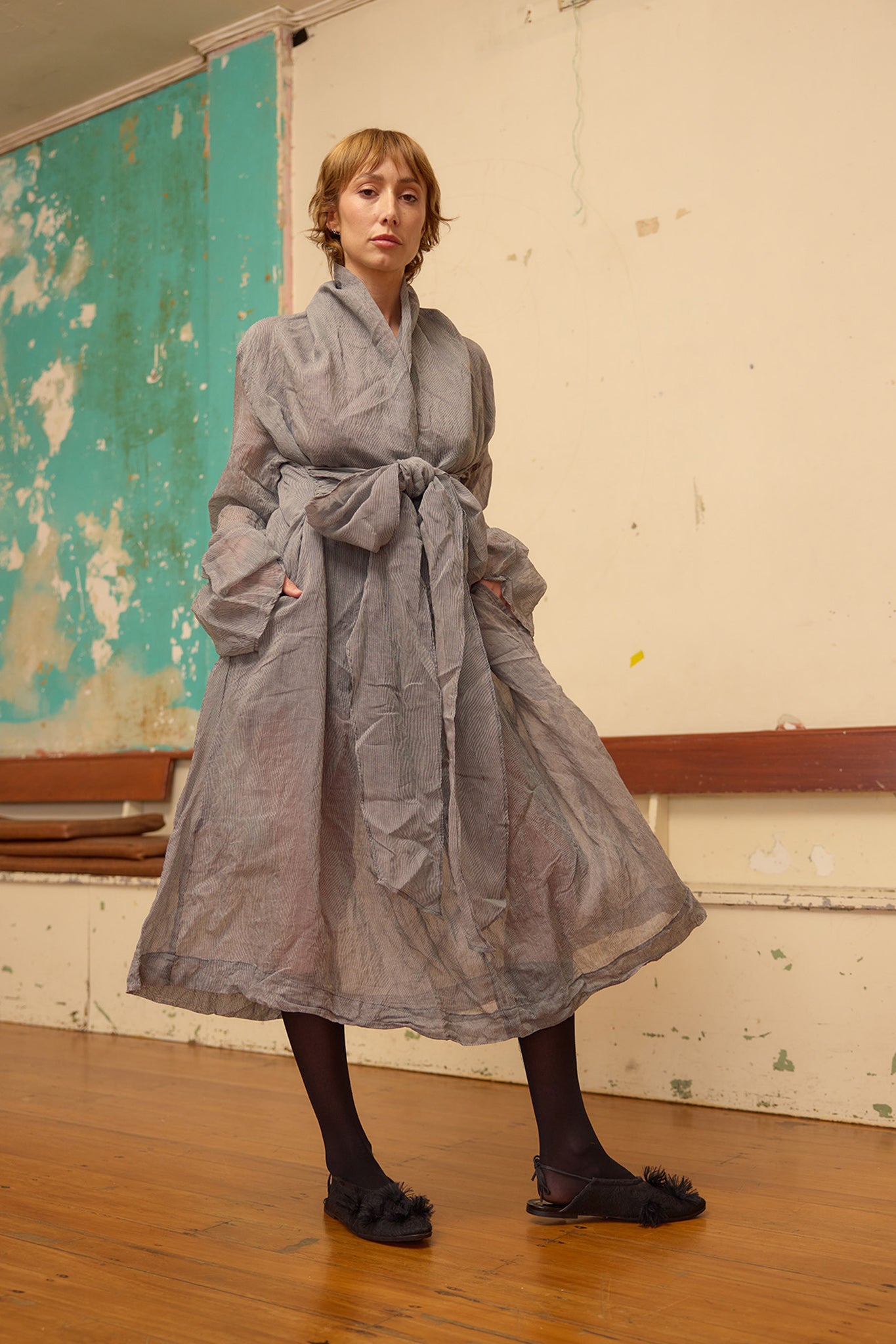 Brooke Dress - Black/ white silk cotton