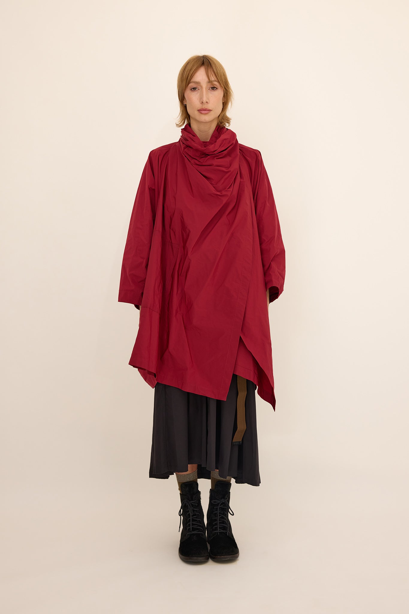 Cape Coat - Raspberry