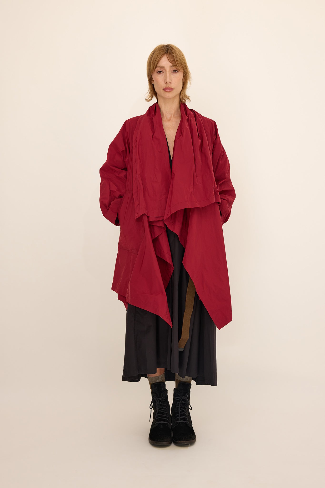 Cape Coat - Raspberry