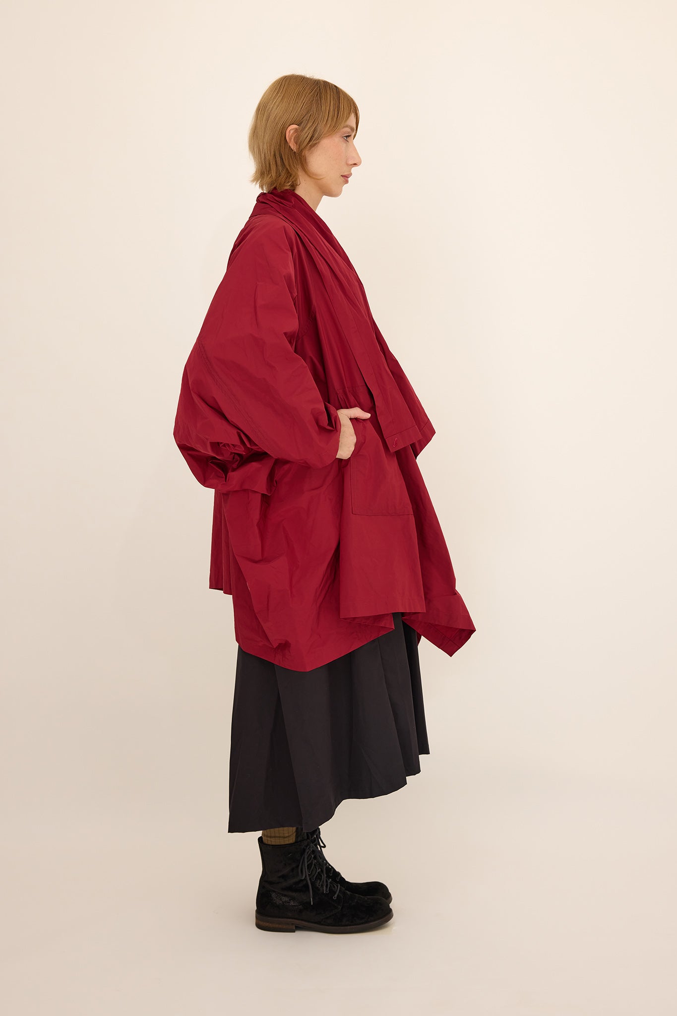 Cape Coat - Raspberry