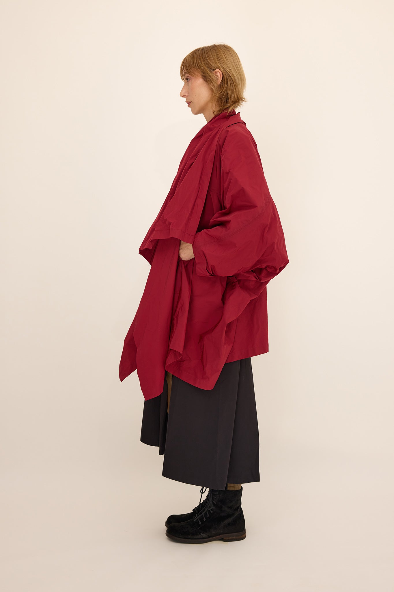 Cape Coat - Raspberry