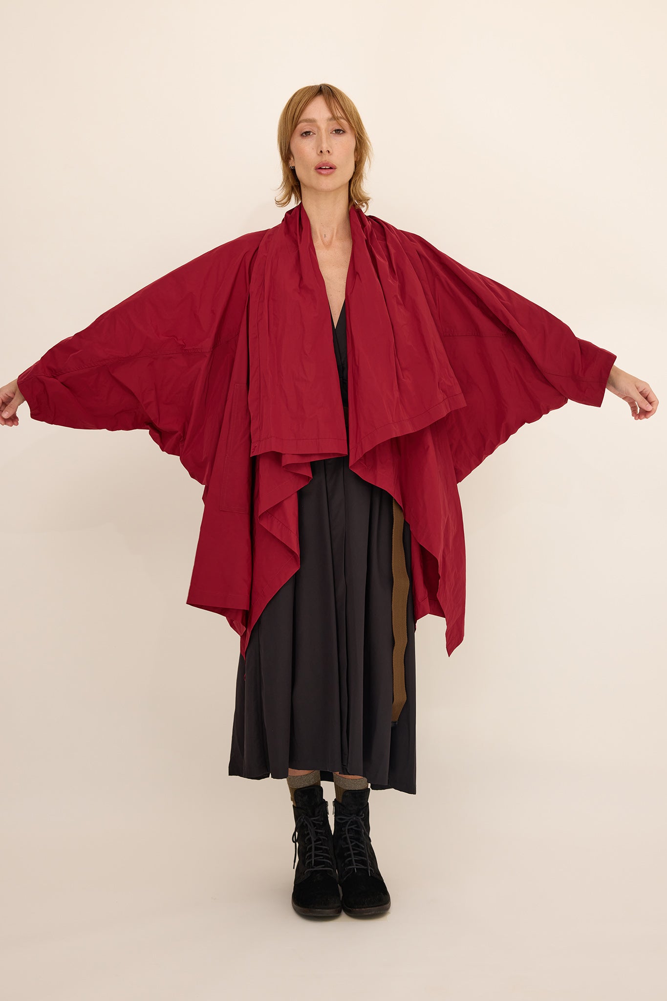 Cape Coat - Raspberry