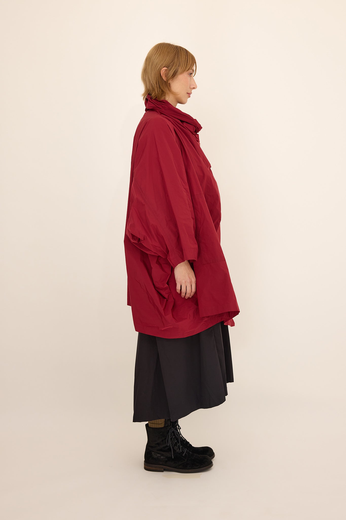 Cape Coat - Raspberry
